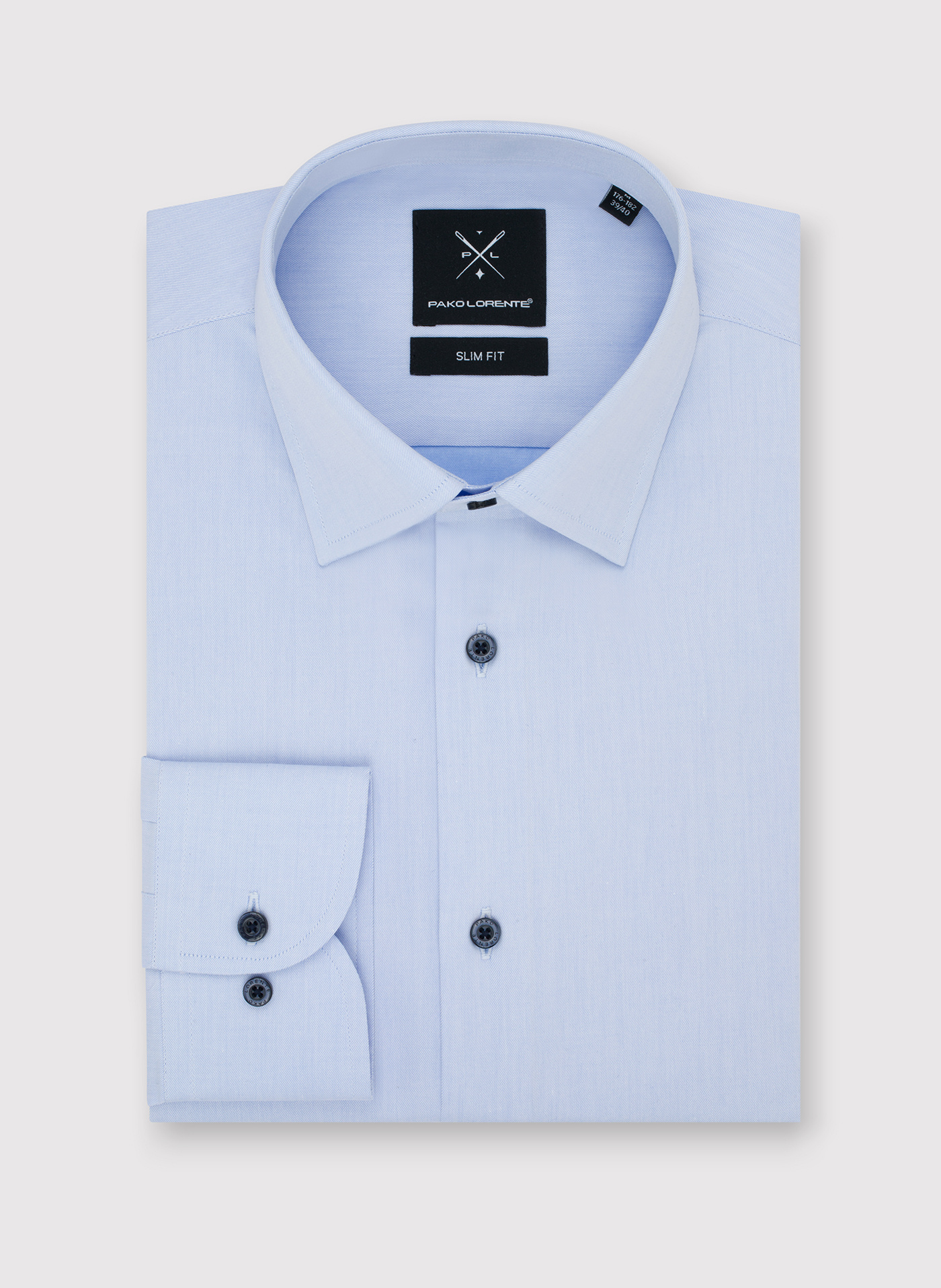 PAKO LORENTE – Gładka bawełniana koszula męska długi rękaw