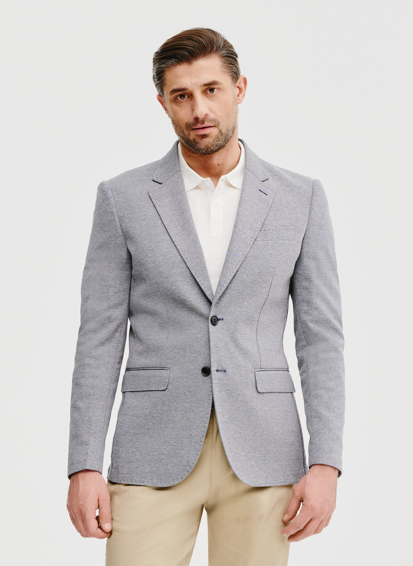 Szara marynarka melanż