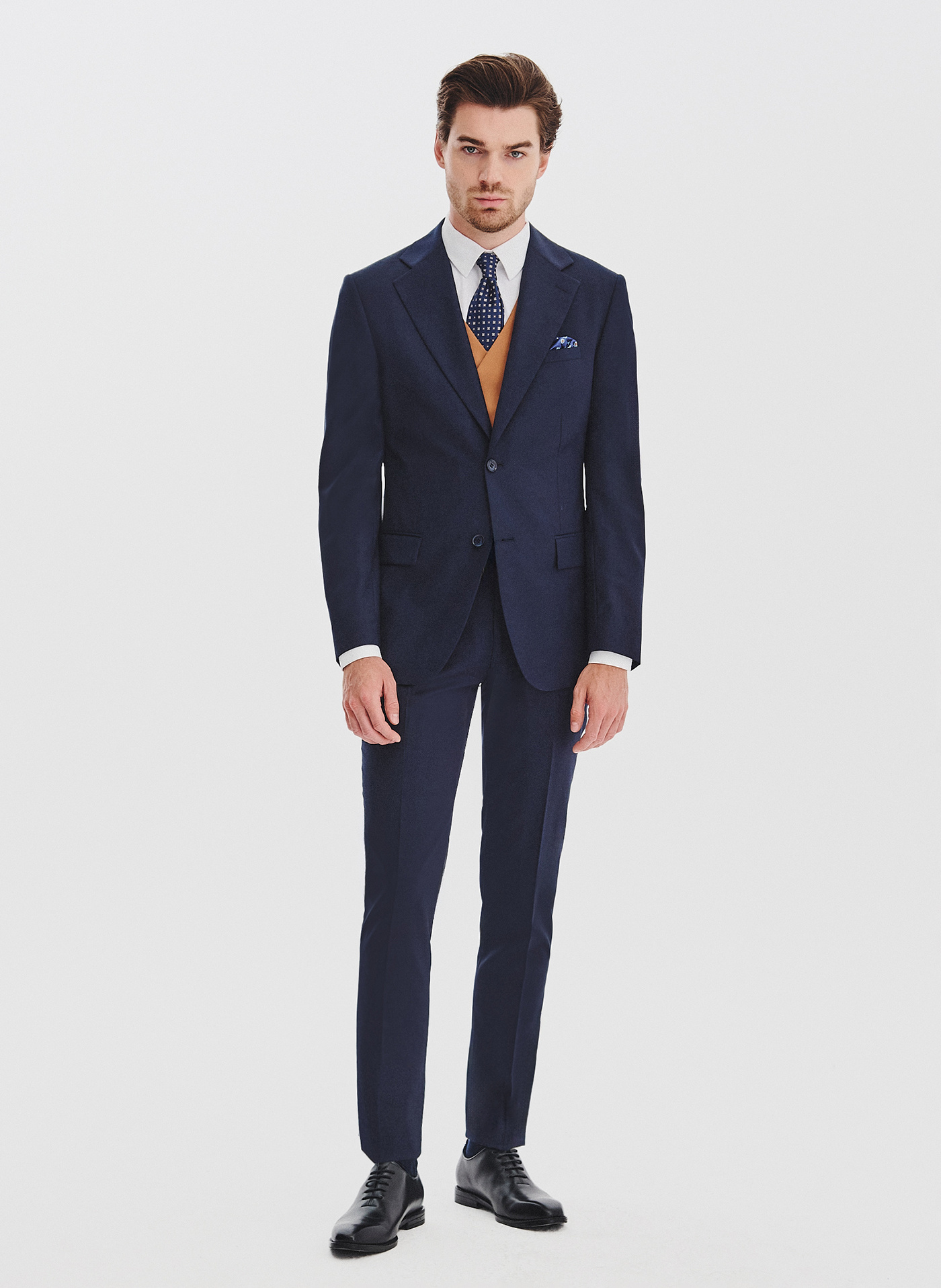 PAKO LORENTE - Garnitur męski w subtelną kratę