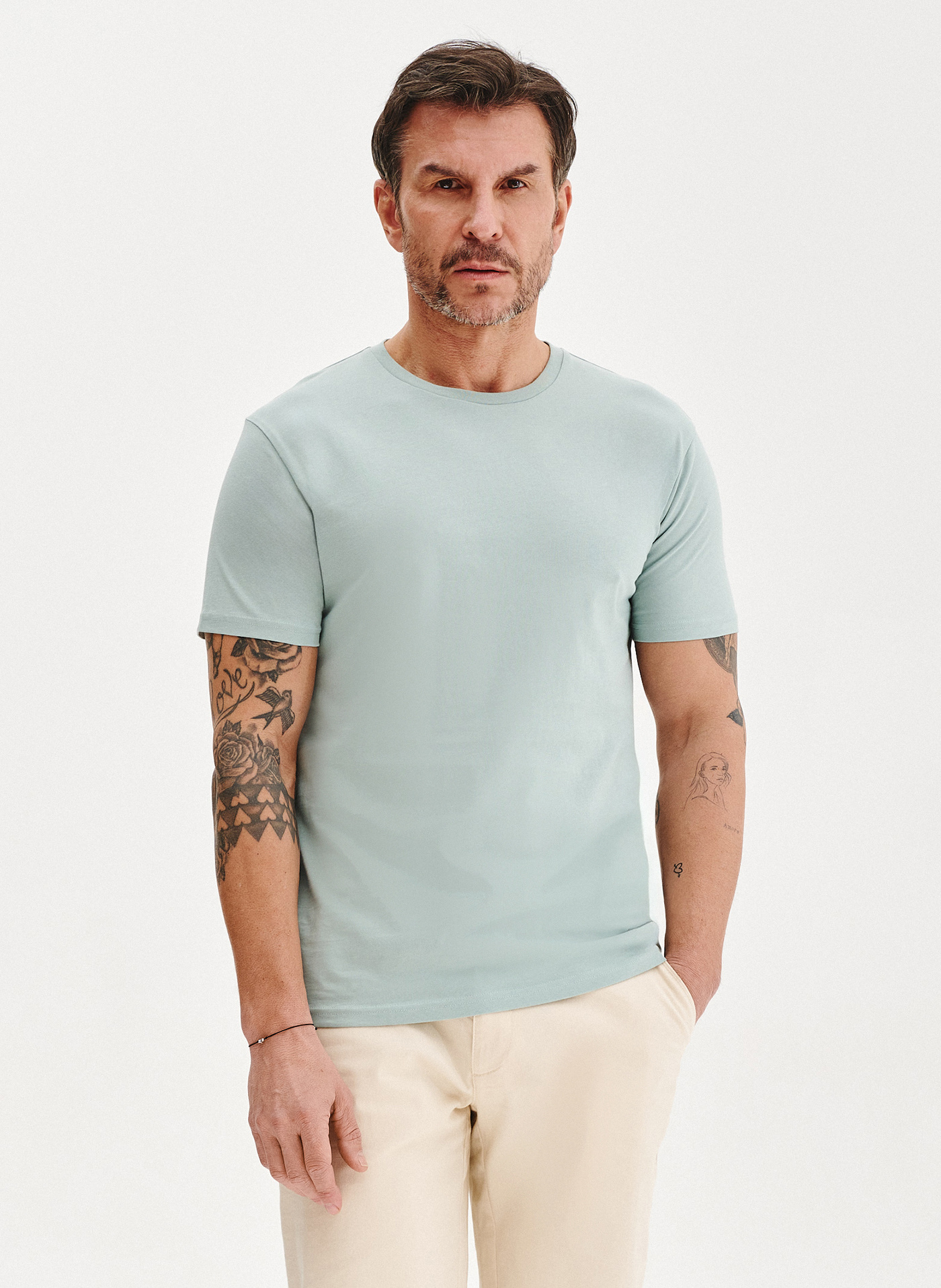 PAKO LORENTE – Bawełniany zielony t-shirt