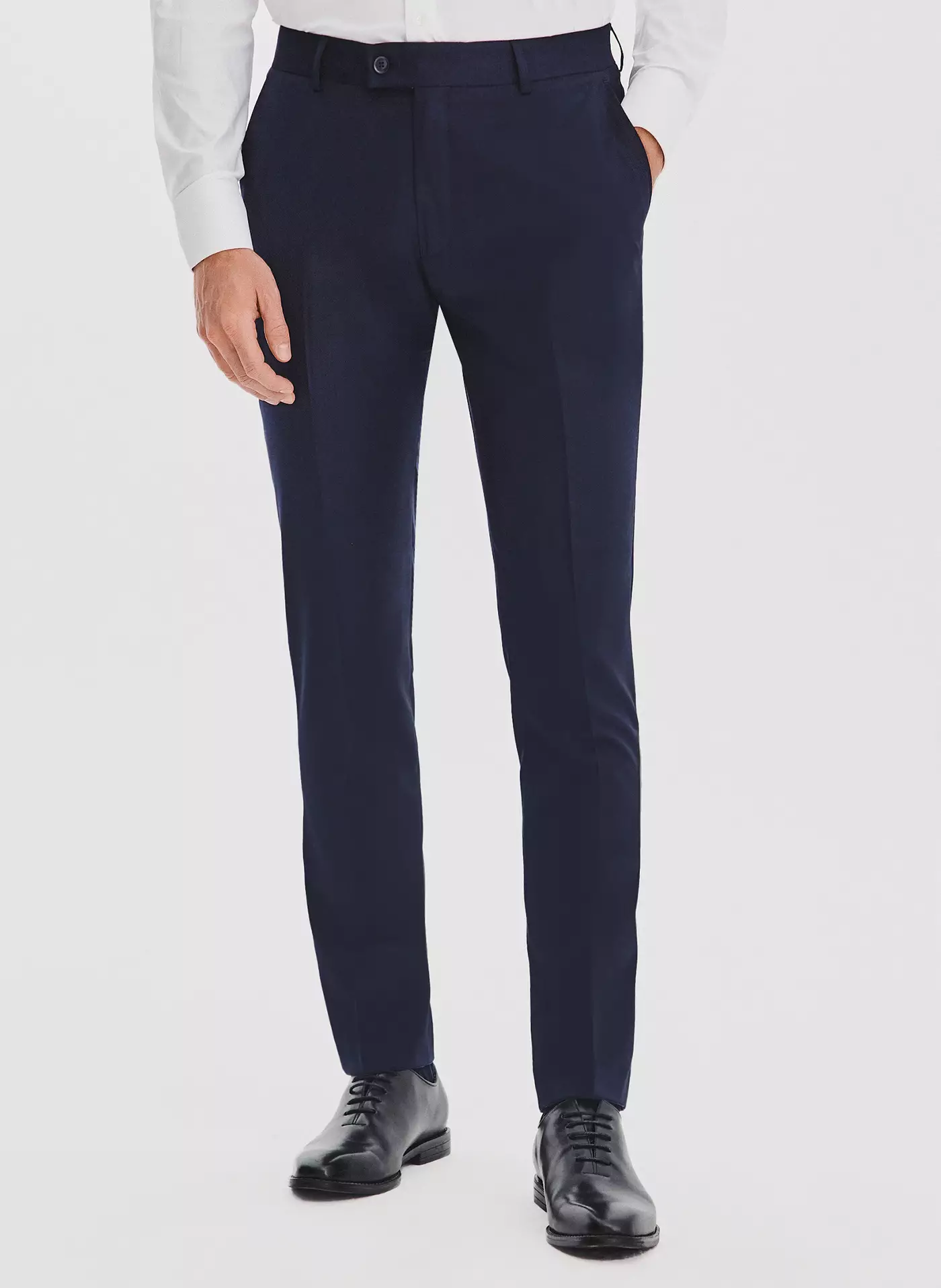 PAKO LORENTE - Spodnie garniturowe w subtelną kratę