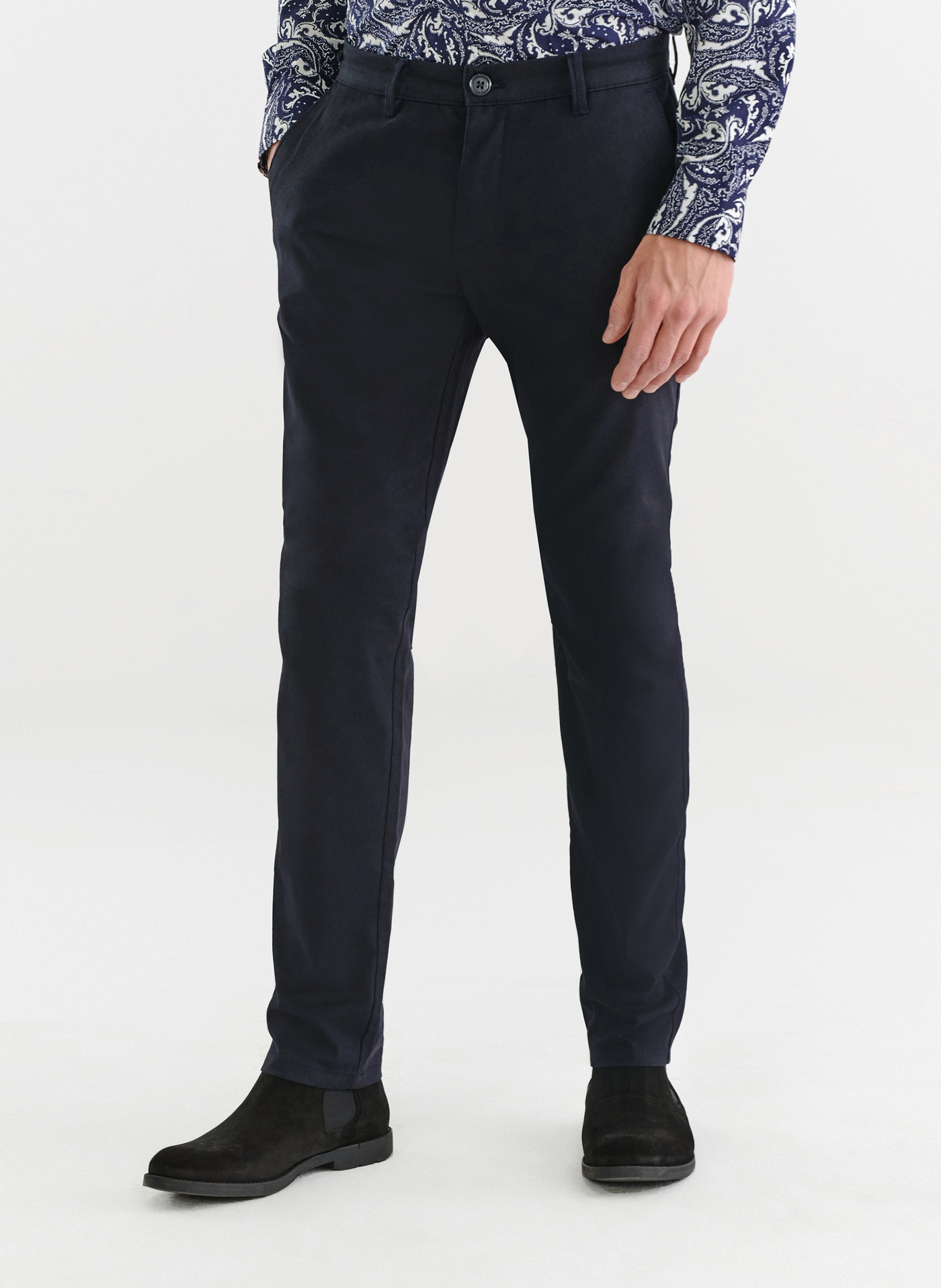 PAKO LORENTE – Granatowe spodnie męskie P22WB-WX-001-G-0