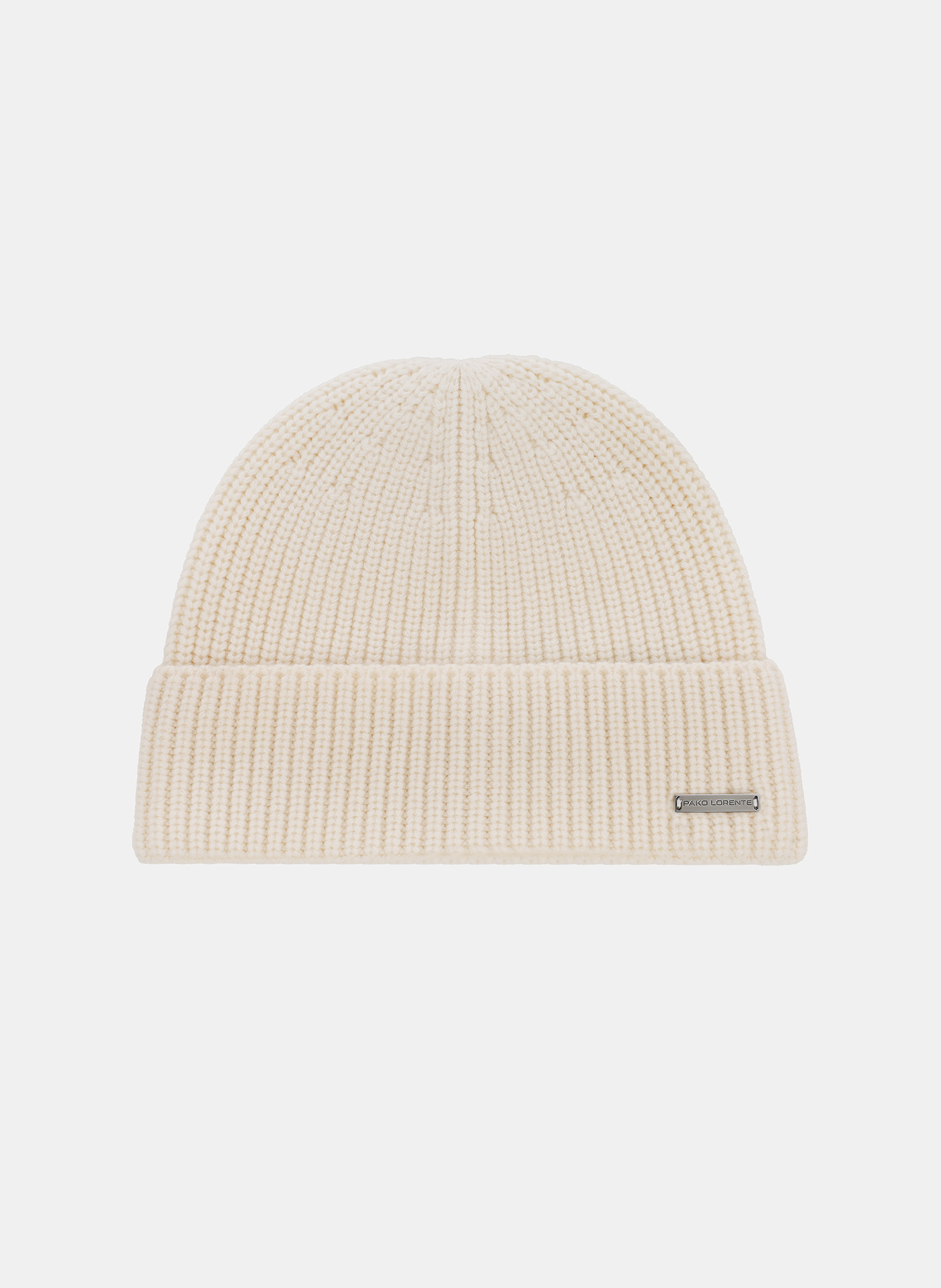 PAKO LORENTE – Beżowa wełniana czapka męska