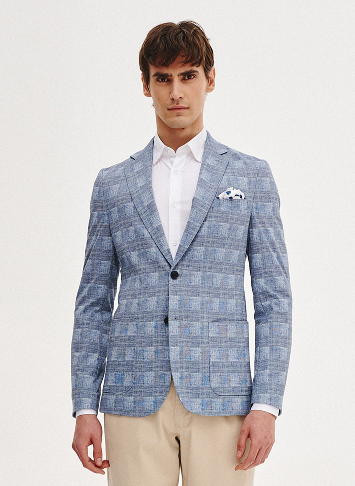 PAKO LORENTE – Dzianinowa marynarka w kratkę