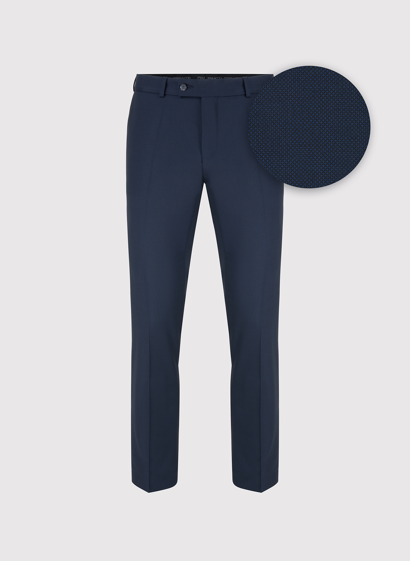PAKO LORENTE – Granatowe wełniane spodnie garniturowe