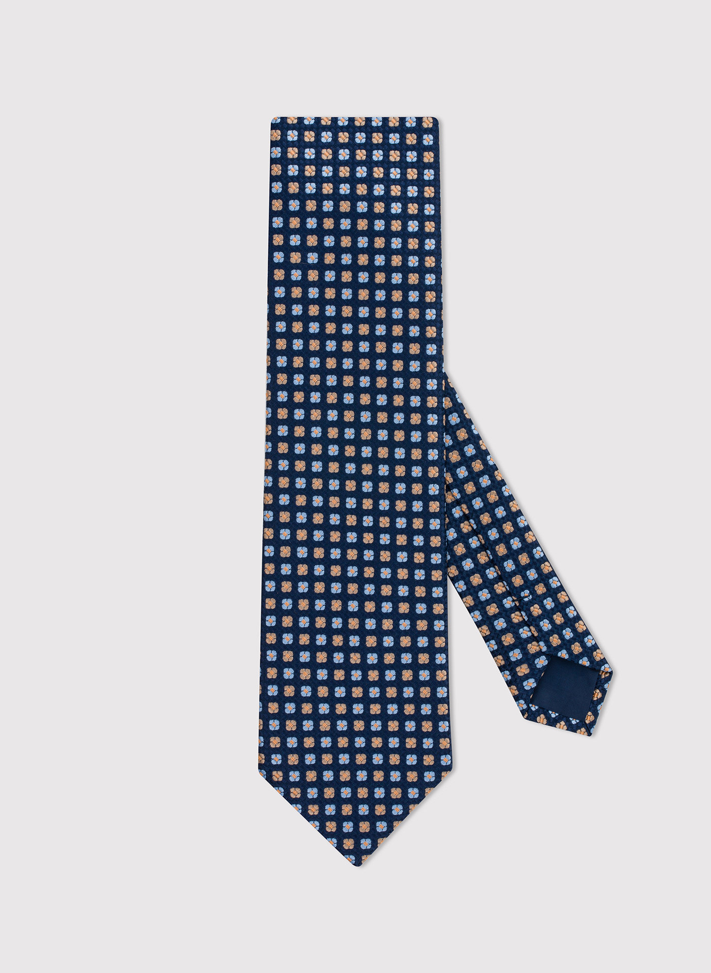 PAKO LORENTE – Granatowy krawat męski w drobny wzór