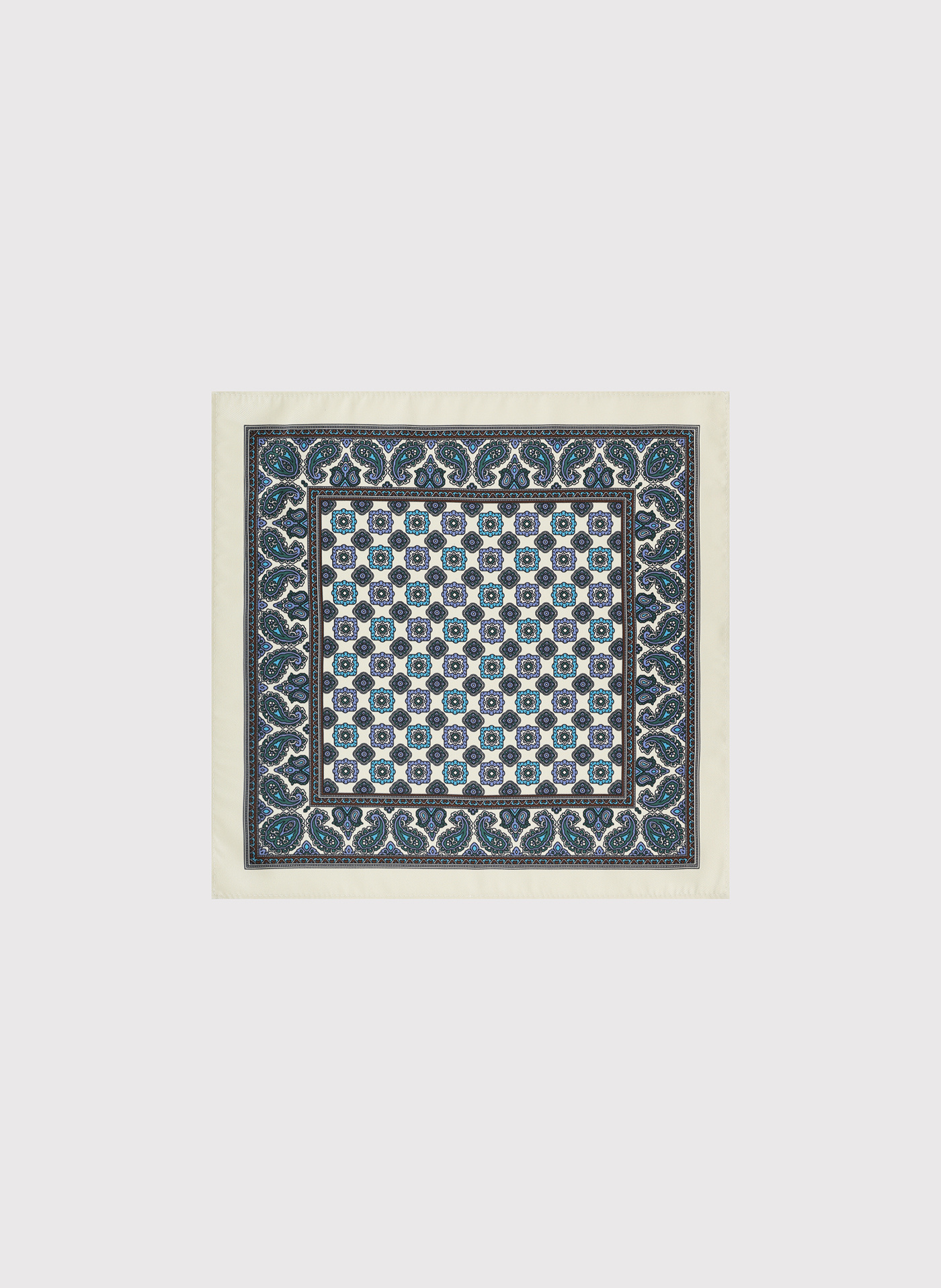 PAKO LORENTE – Beżowa poszetka w geometryczny wzór