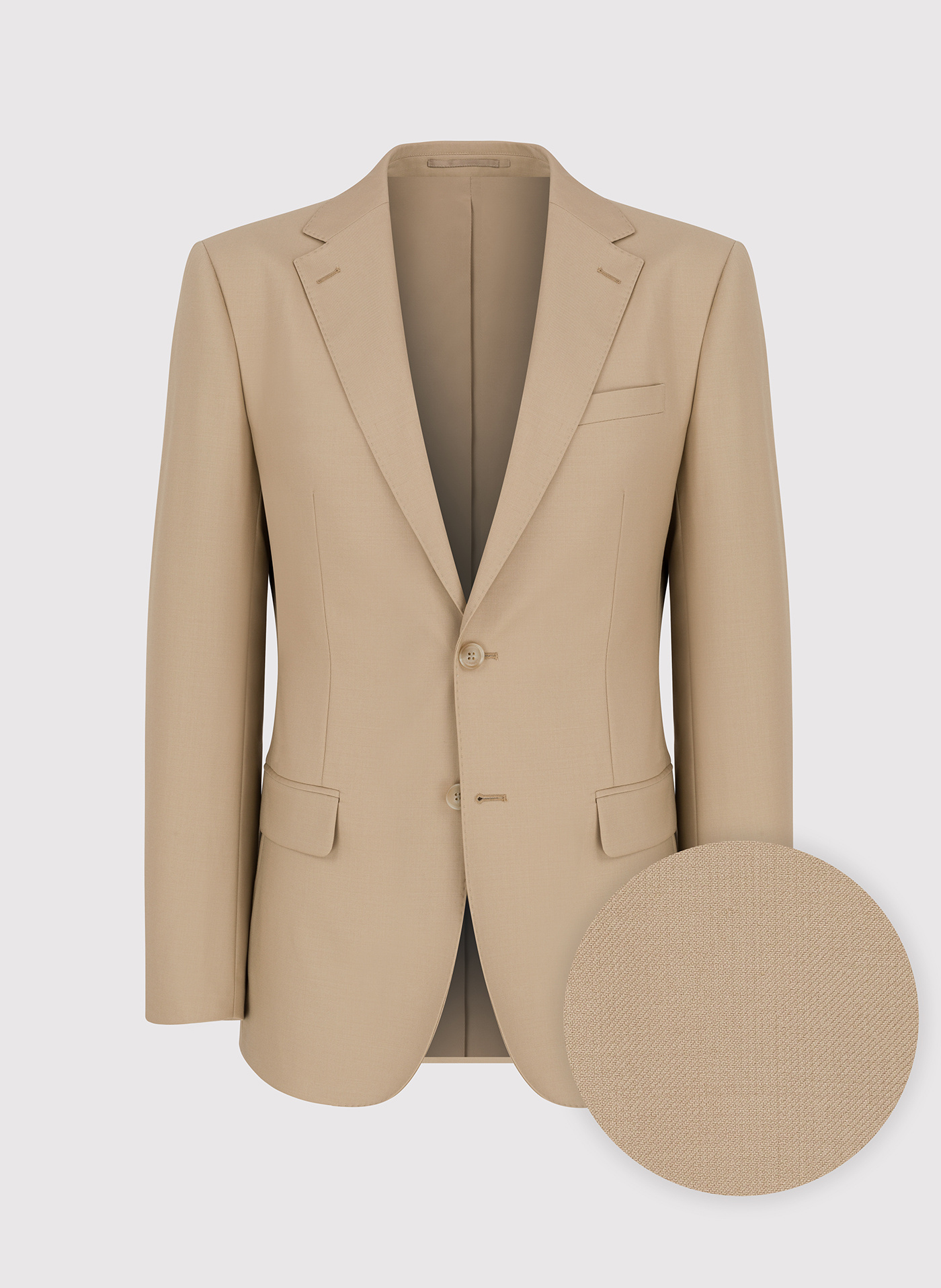 PAKO LORENTE – Beżowa garniturowa marynarka męska z wełną