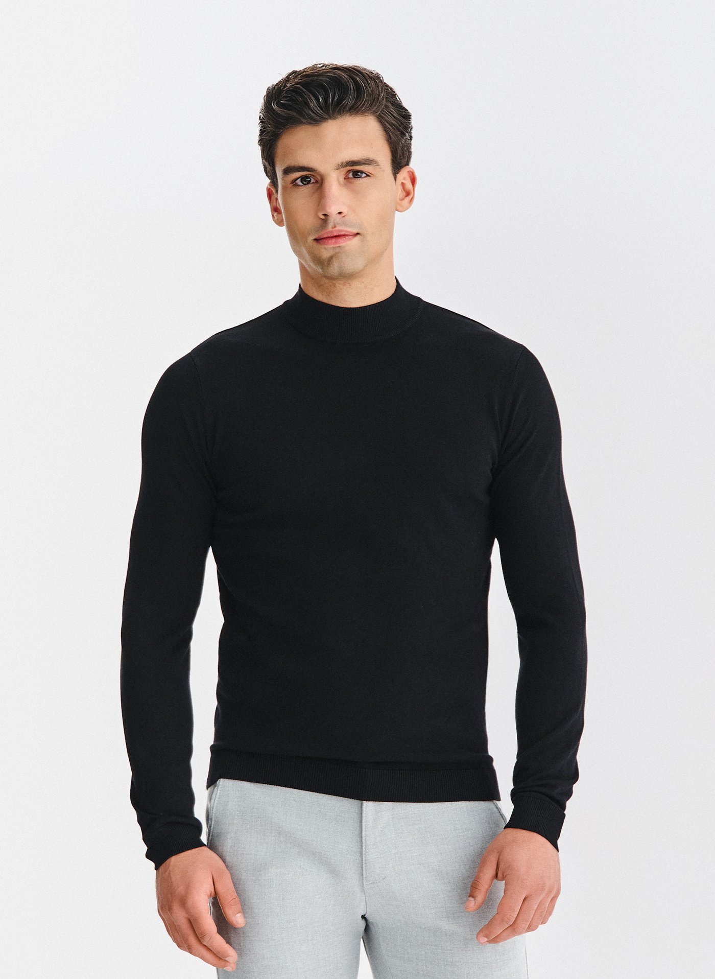 PAKO LORENTE – Czarny półgolf męski