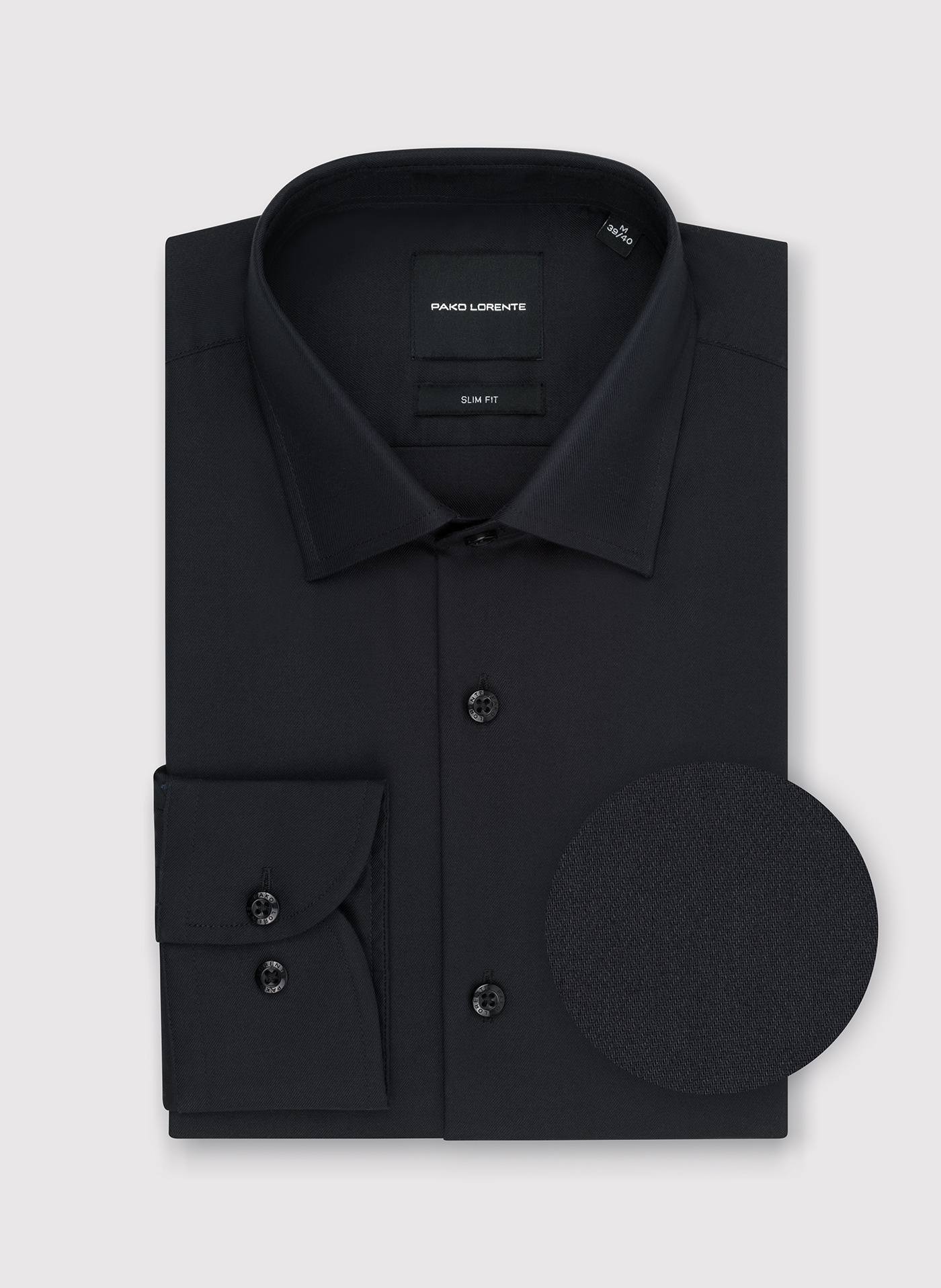 PAKO LORENTE - Czarna koszula męska