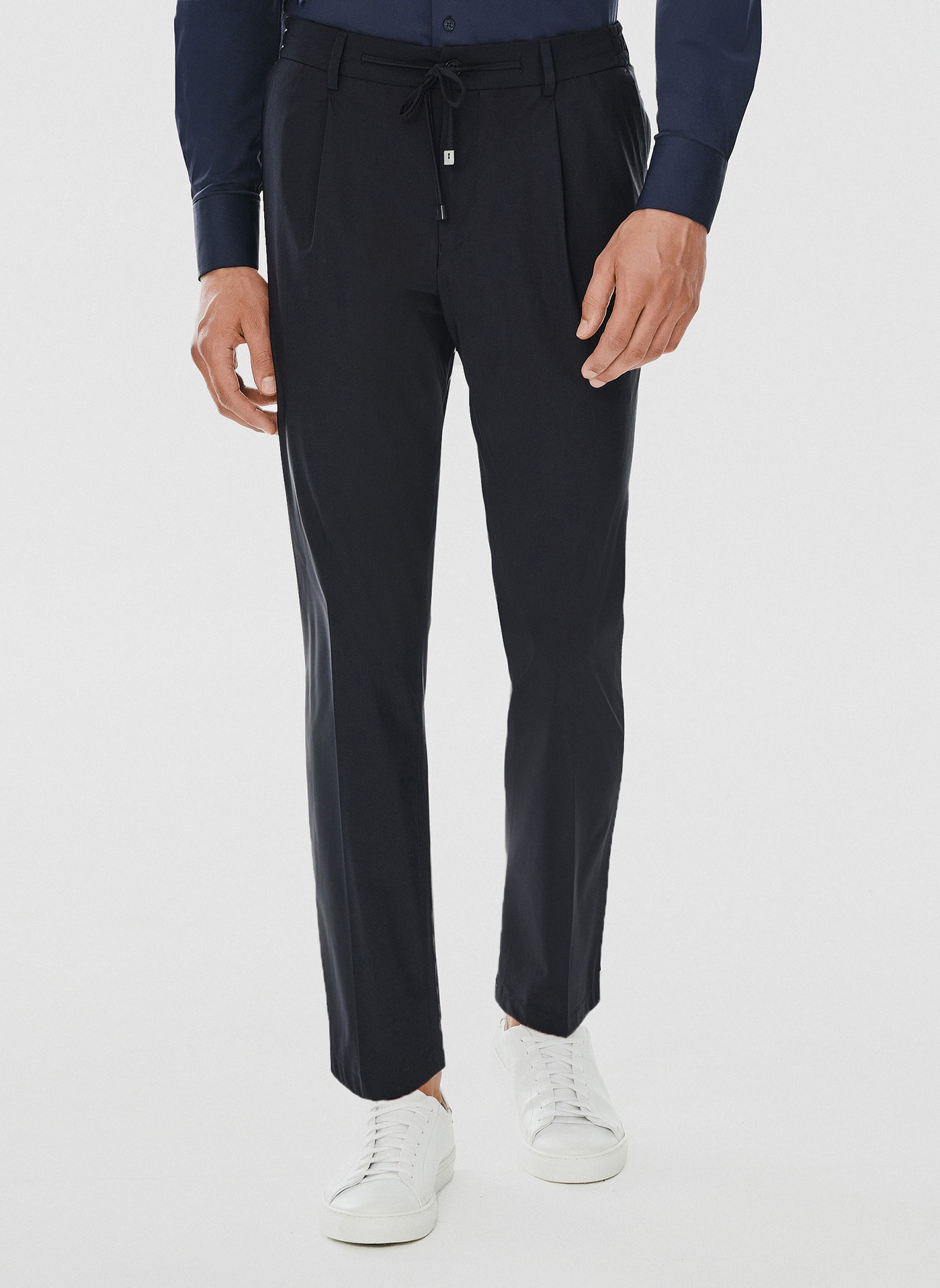 PAKO LORENTE – Spodnie garniturowe w kolorze granatowym