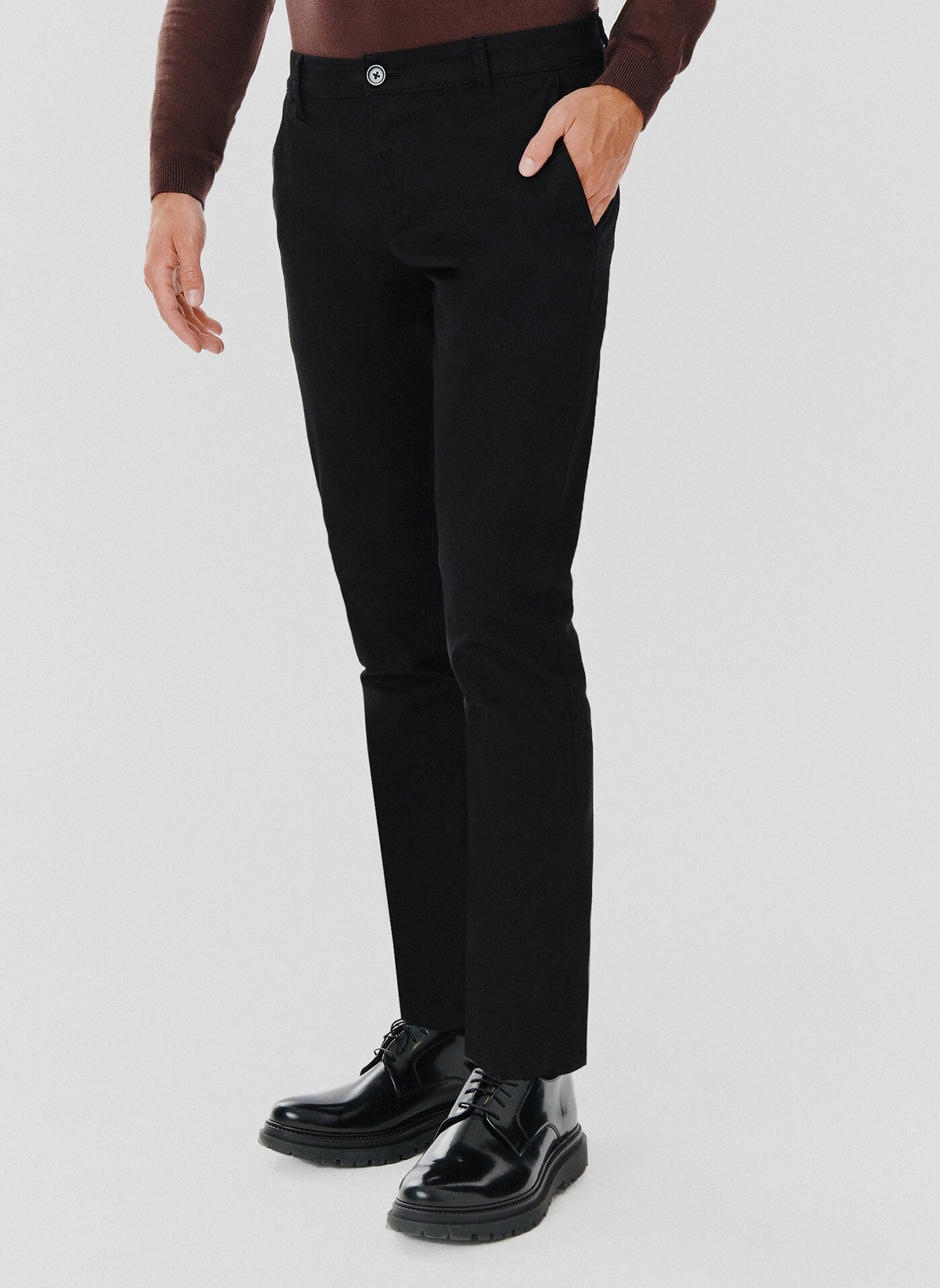 PAKO LORENTE – Casualowe czarne spodnie męskie