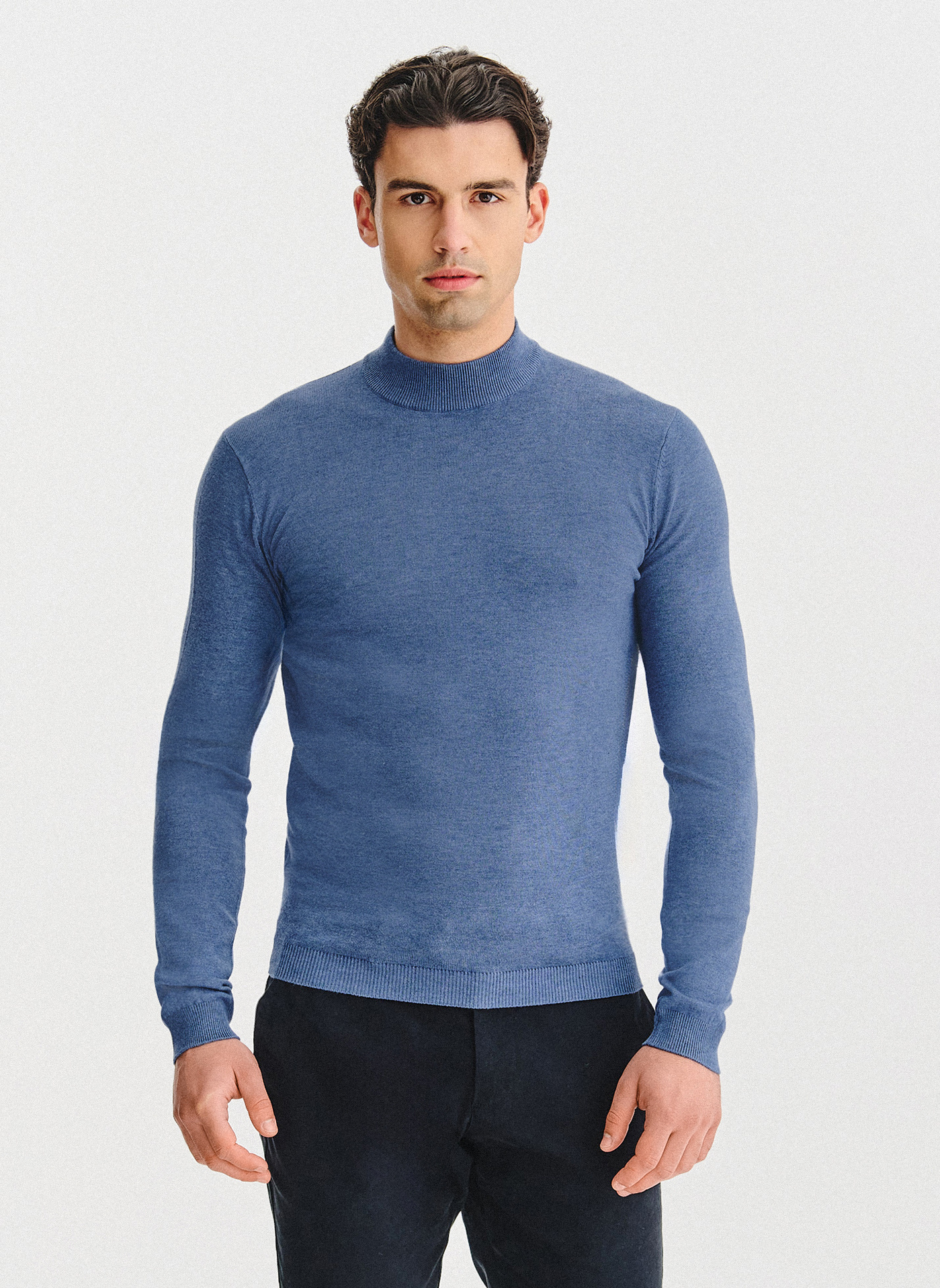 PAKO LORENTE - Półgolf męski w niebieskim kolorze