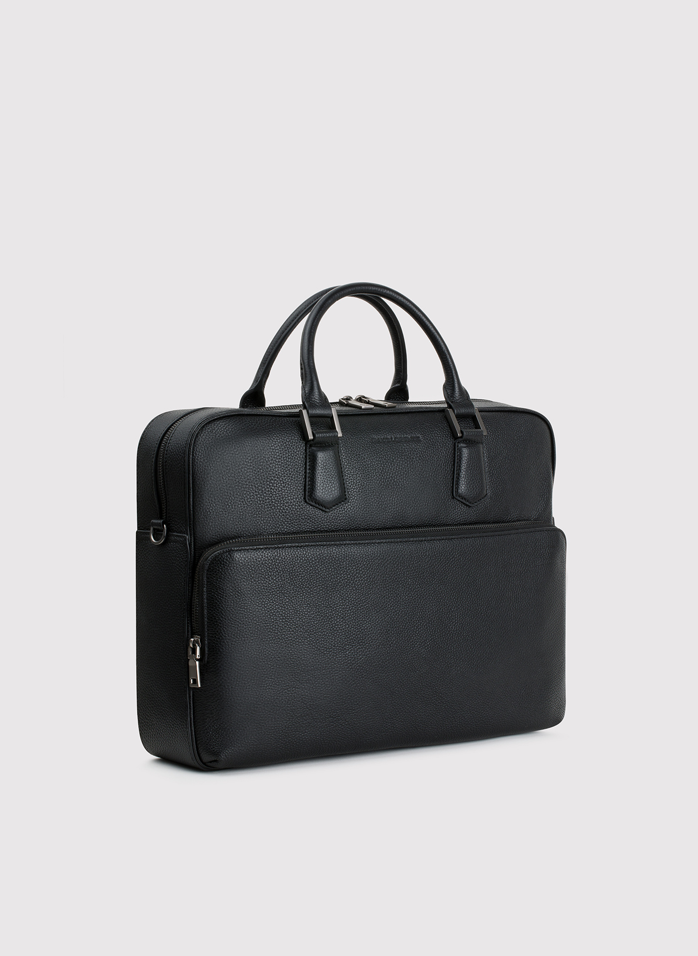 PAKO LORENTE - Czarna skórzana aktówka męska