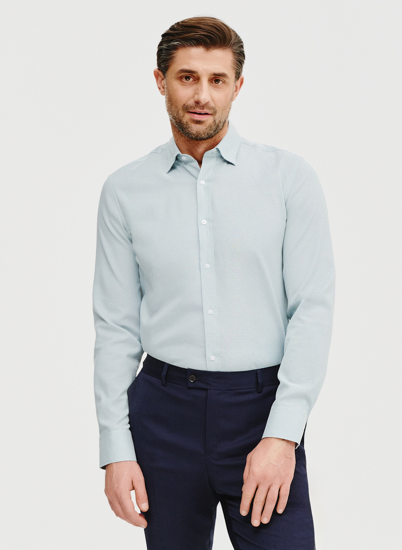 PAKO LORENTE – Zielona bawełniana koszula męska