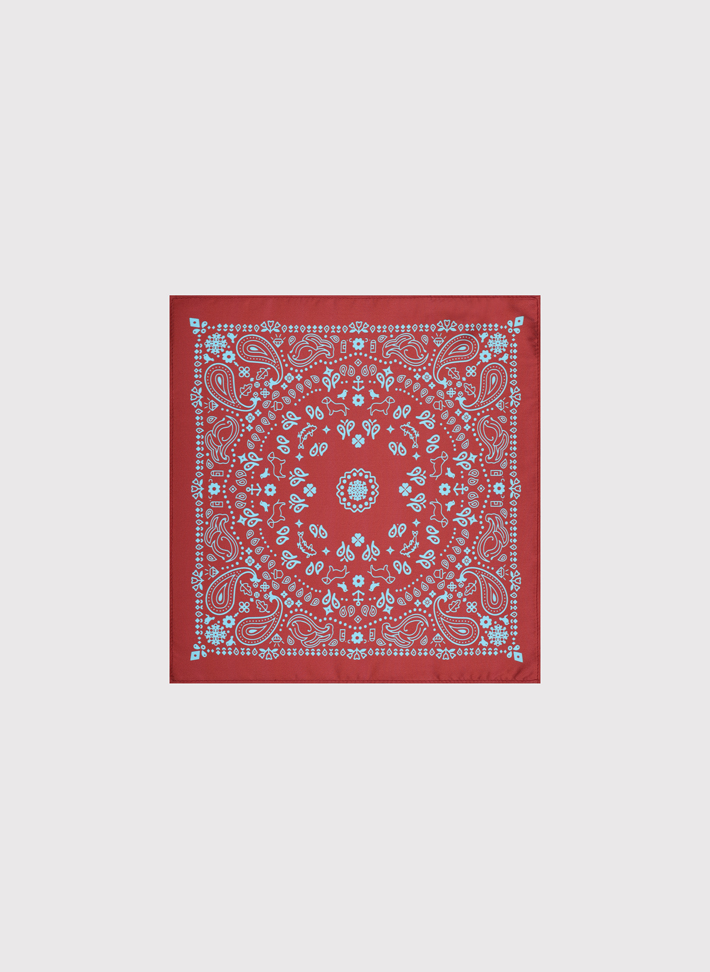 PAKO LORENTE – Bordowa poszetka we wzór