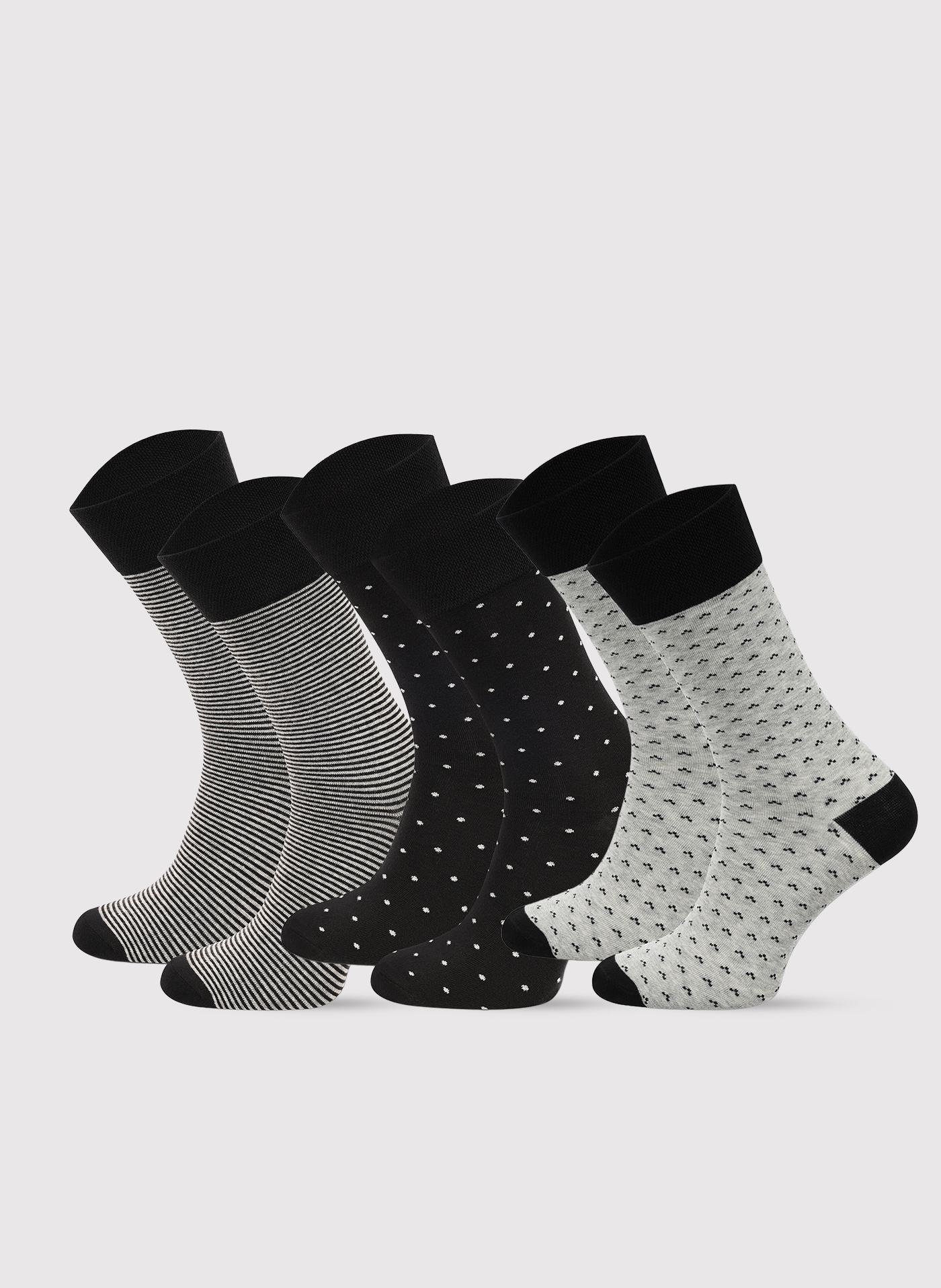 PAKO LORENTE - Zestaw skarpet męskich szaro-czarny