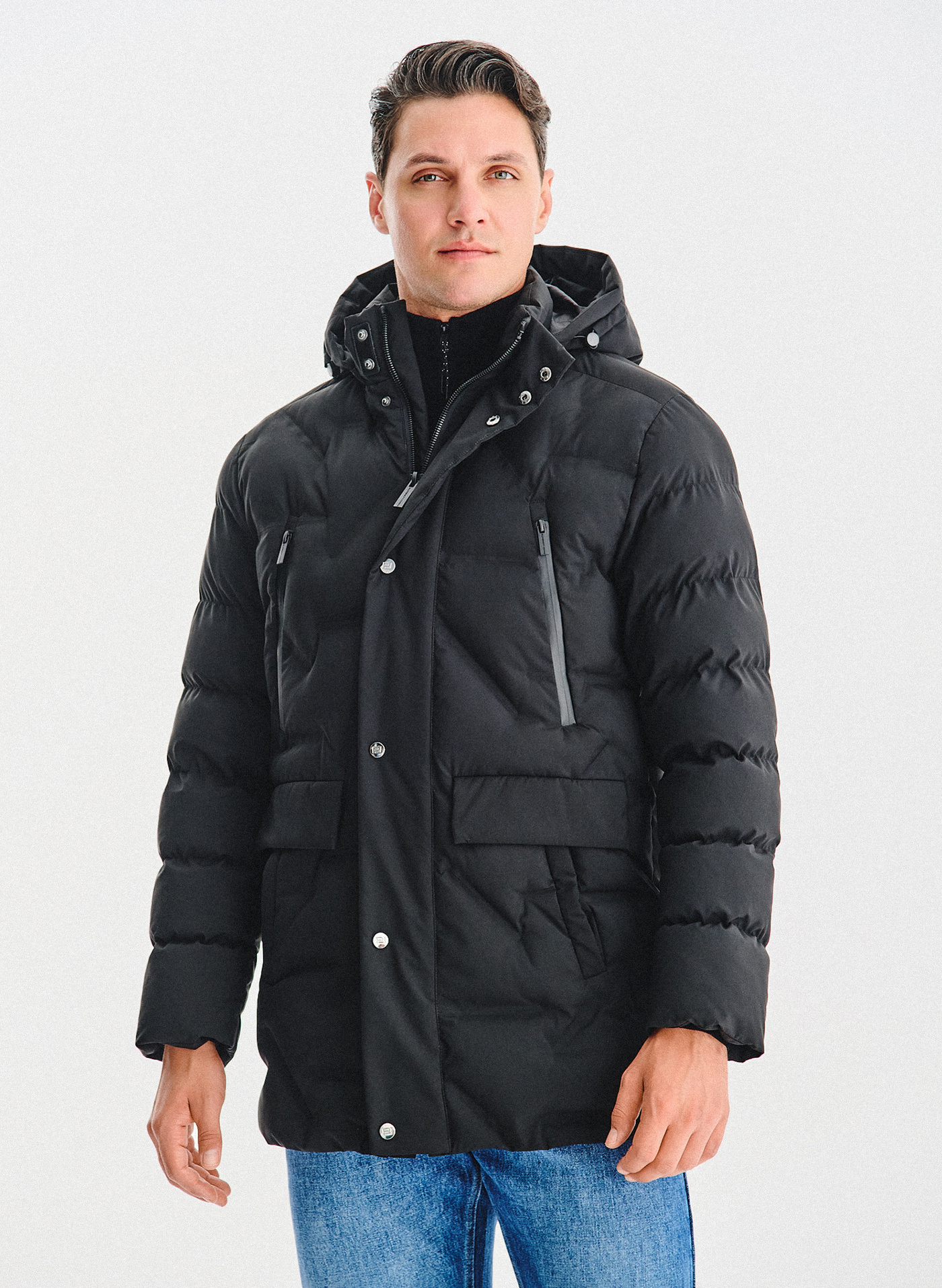PAKO LORENTE – Czarna kurtka męska na zimę