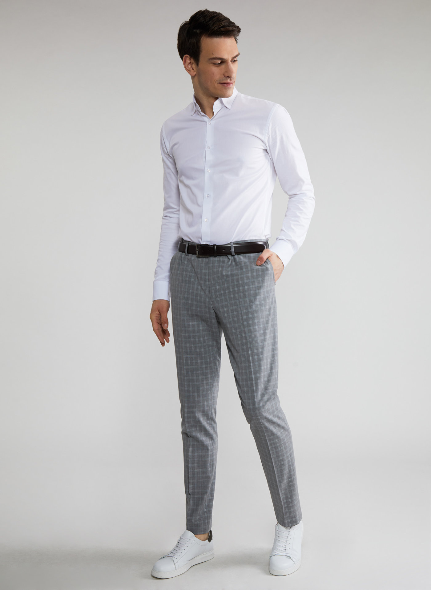 PAKO LORENTE – Szare spodnie garniturowe P22SF-6G-008-S-S