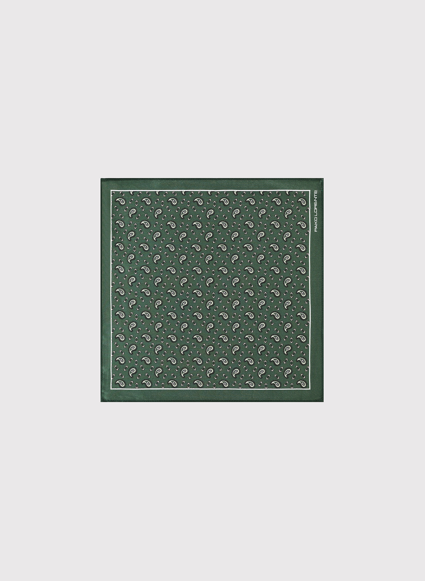 PAKO LORENTE - Zielona poszetka męska paisley