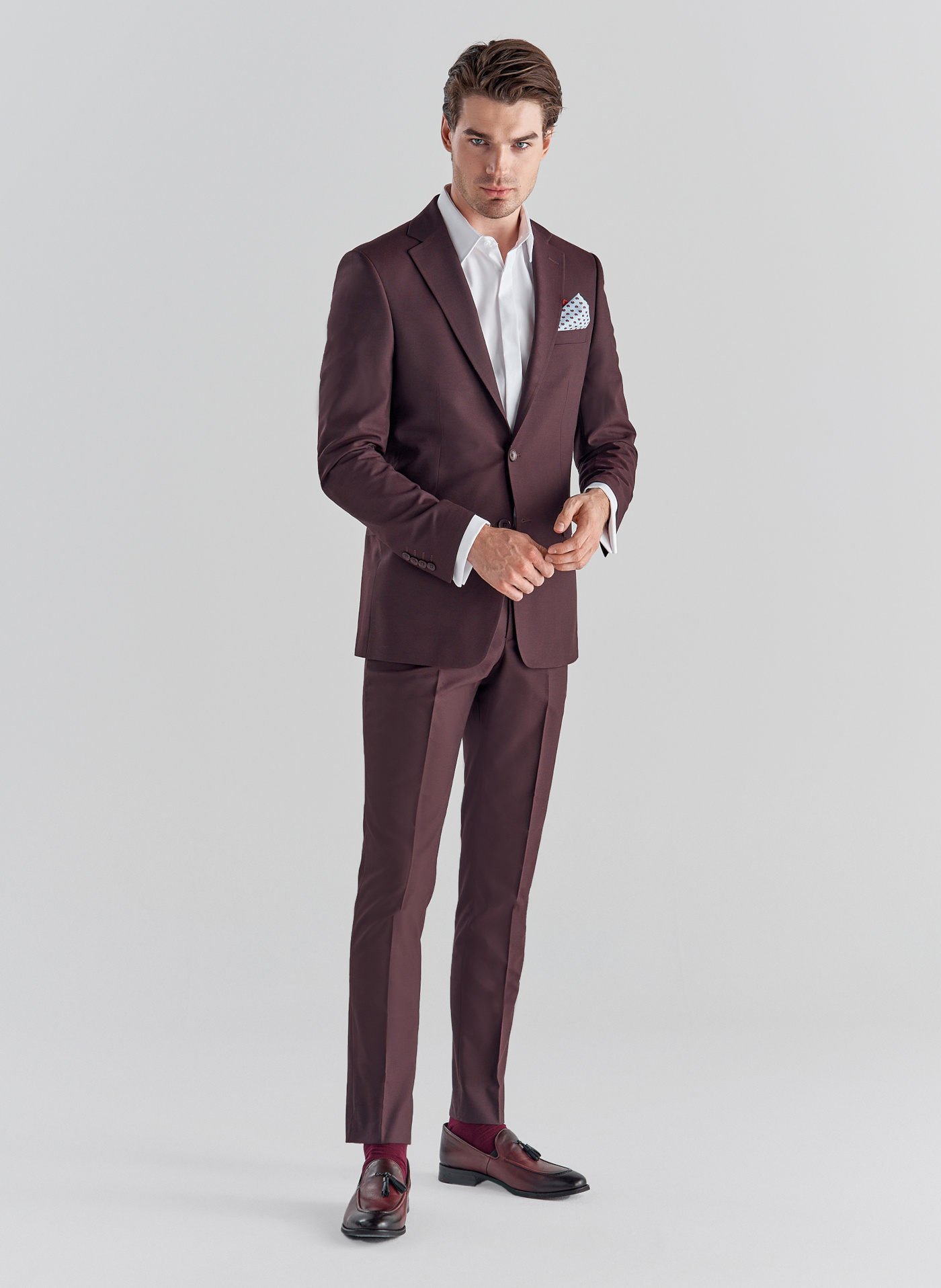 PAKO LORENTE – Spodnie męskie garniturowe P21WF-6G-079-D