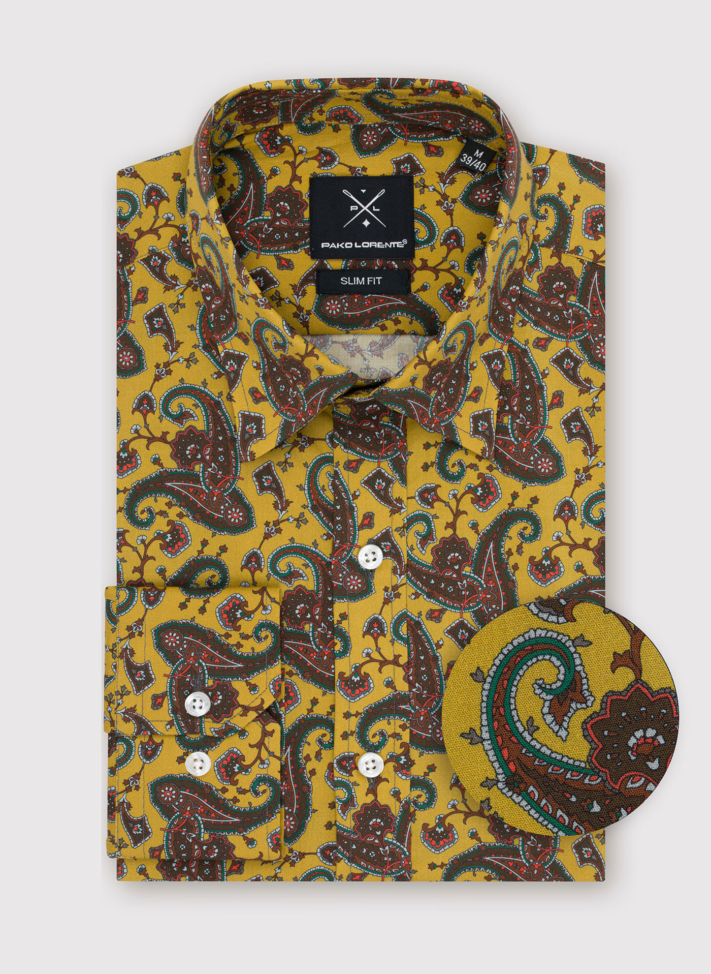 PAKO LORENTE – Koszula męska we wzór paisley P22WF-1X-031-Y-S