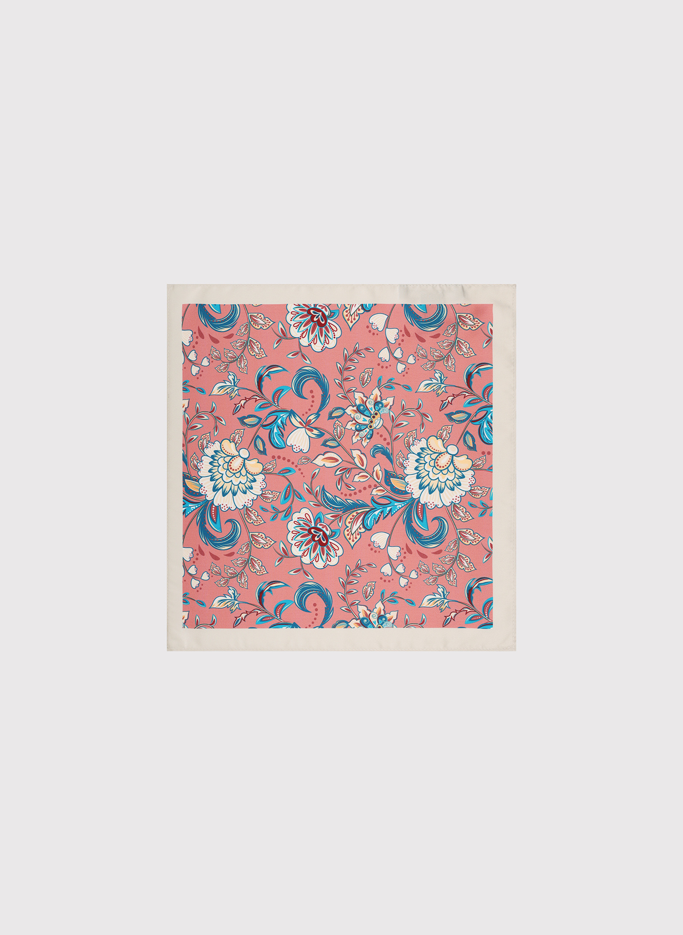 PAKO LORENTE – Różowa poszetka w kwiatowy wzór