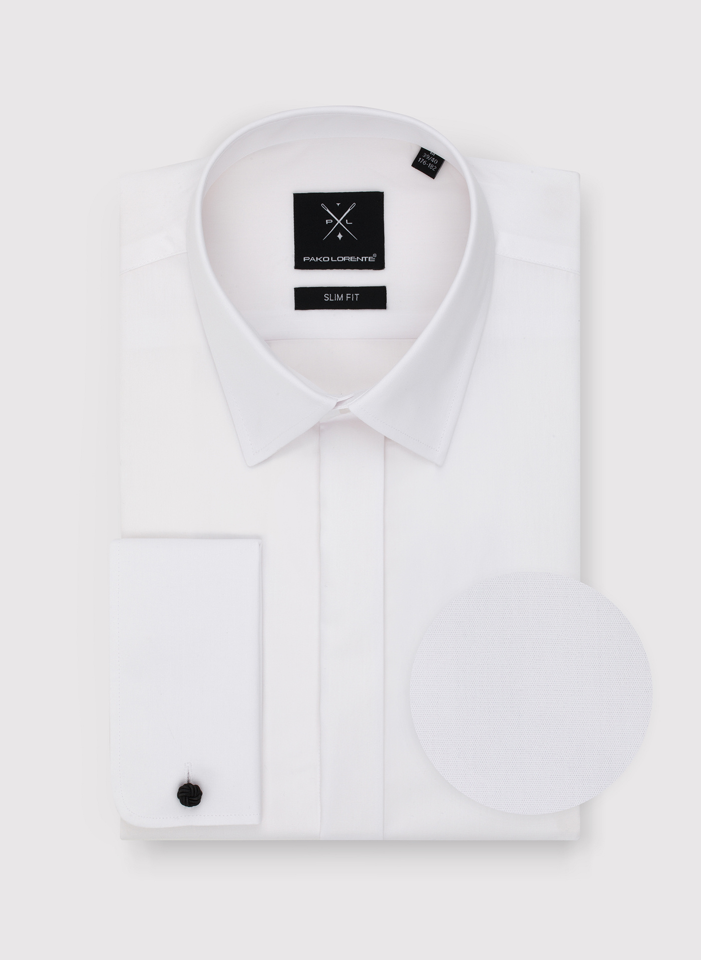 PAKO LORENTE - Biała koszula na spinki