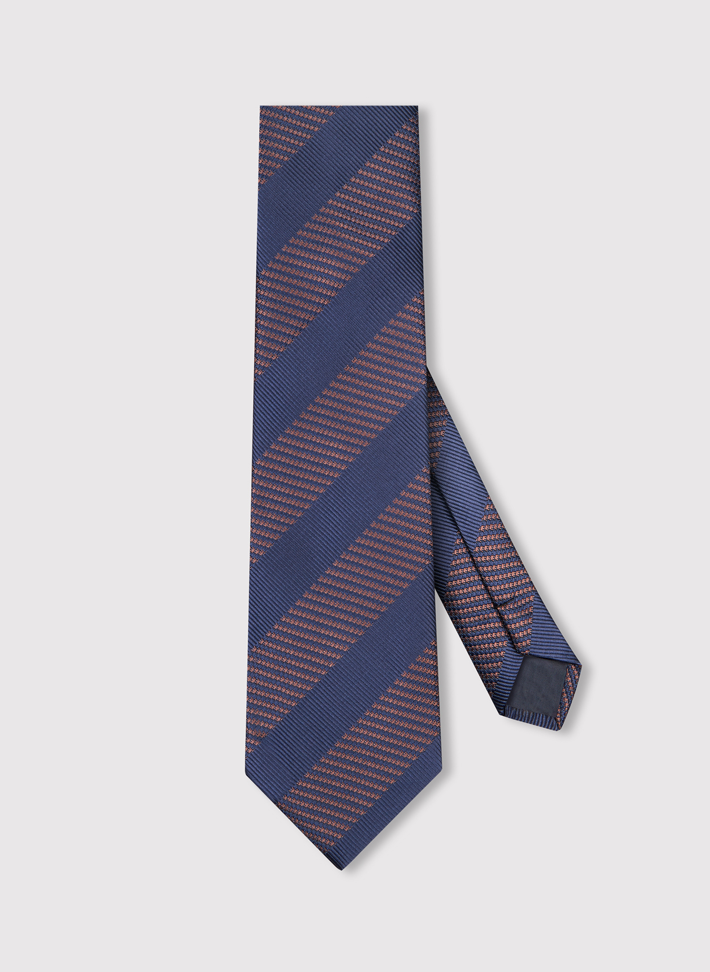 PAKO LORENTE - Granatowy krawat męski w skośne pasy