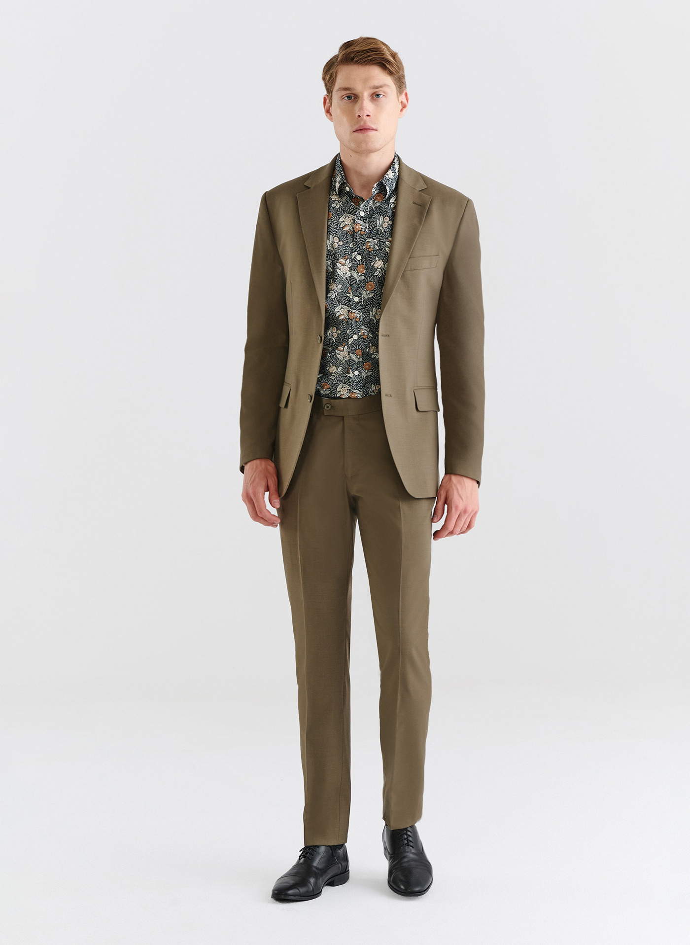 PAKO LORENTE – Zielone spodnie garniturowe z wełną