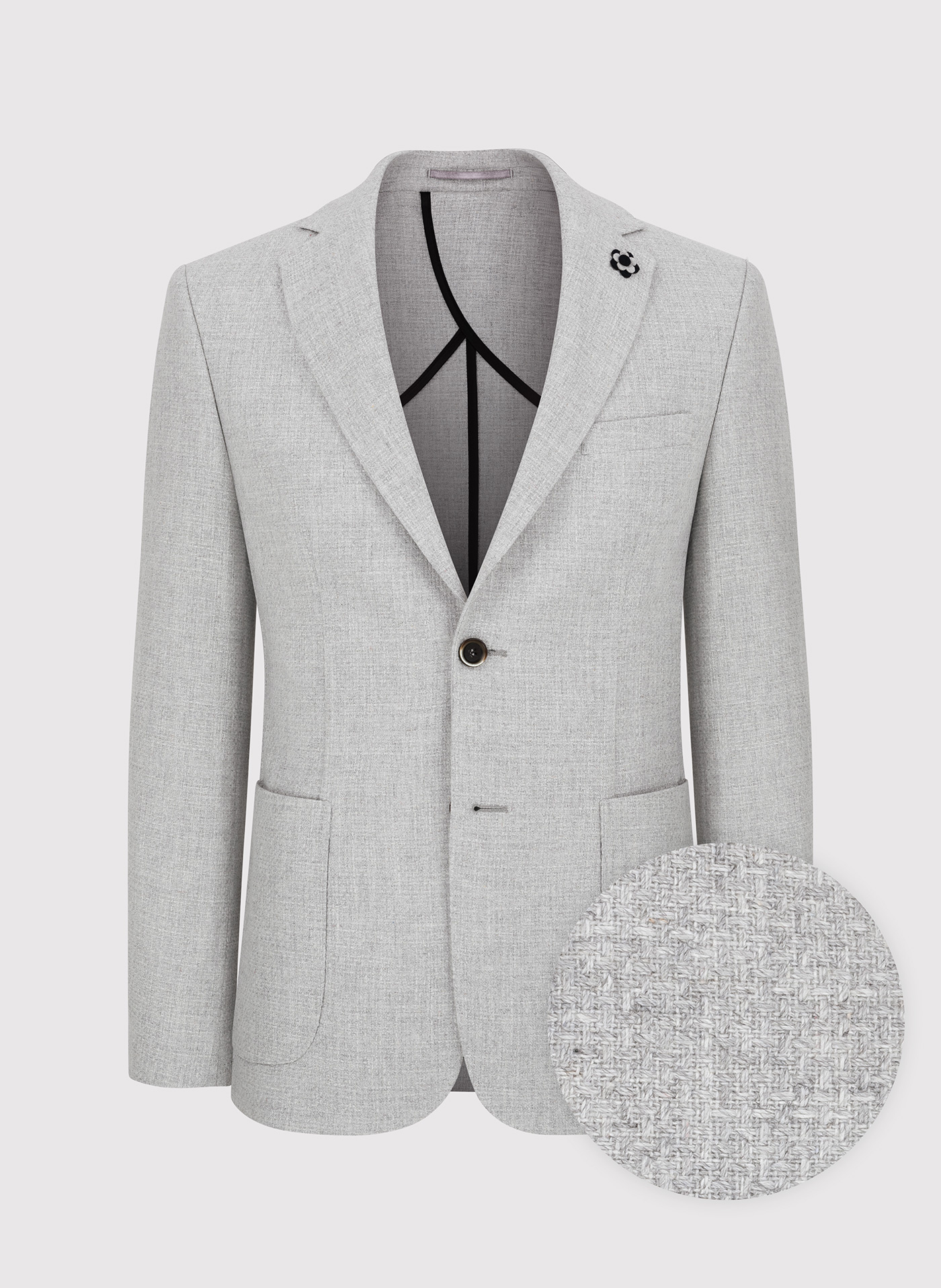 PAKO LORENTE – Szara marynarka casualowa o widocznej fakturze