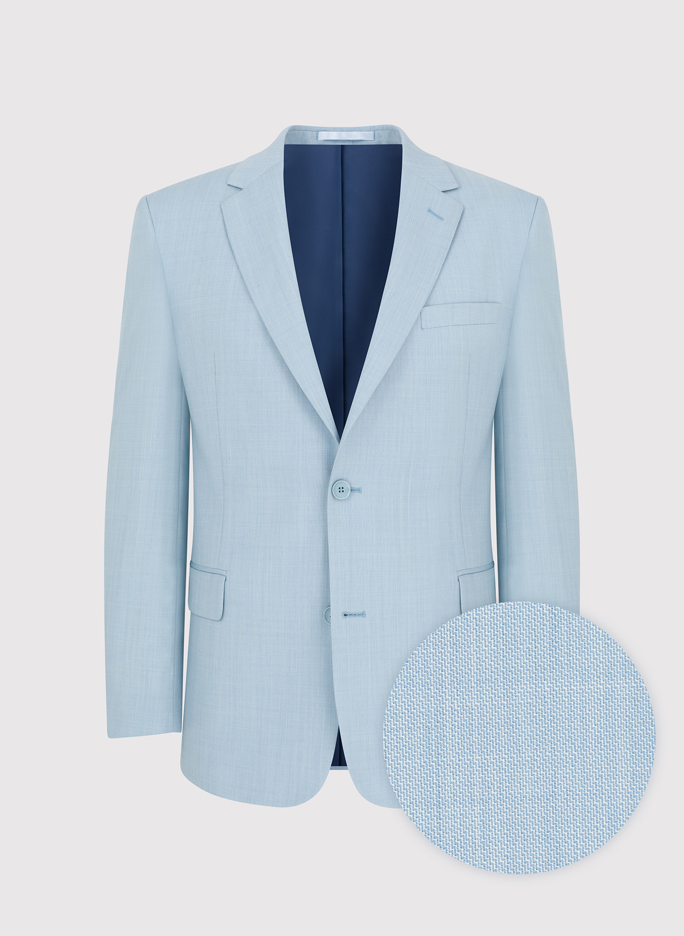 PAKO LORENTE – Błekitna gładka marynarka garniturowa