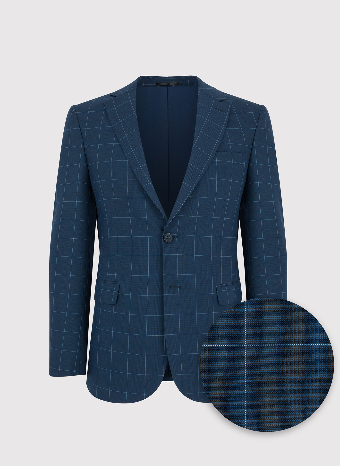 PAKO LORENTE – Męska marynarka garniturowa w kolorze granatowym w kratę