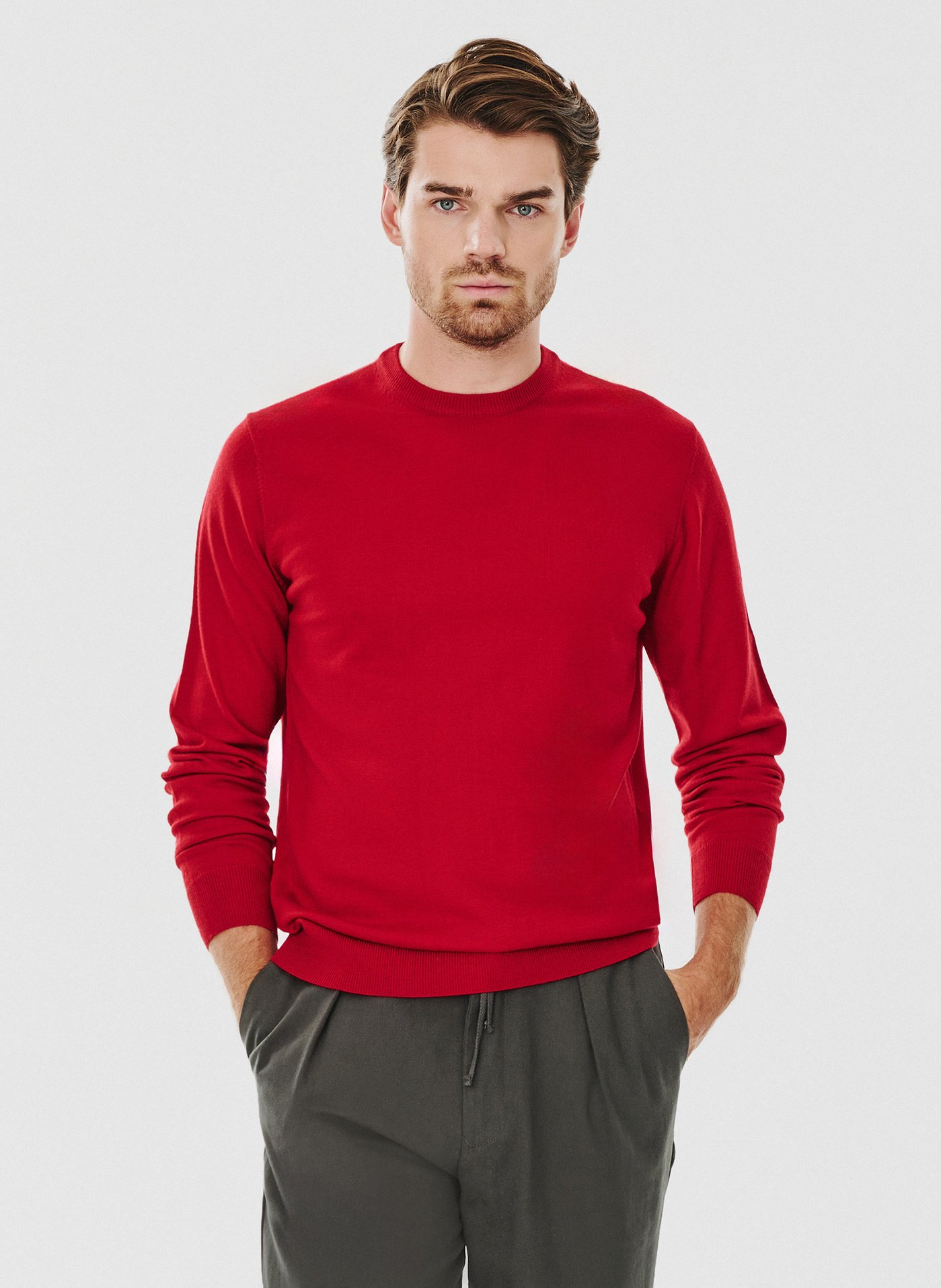 PAKO LORENTE – Czerwony męski sweter