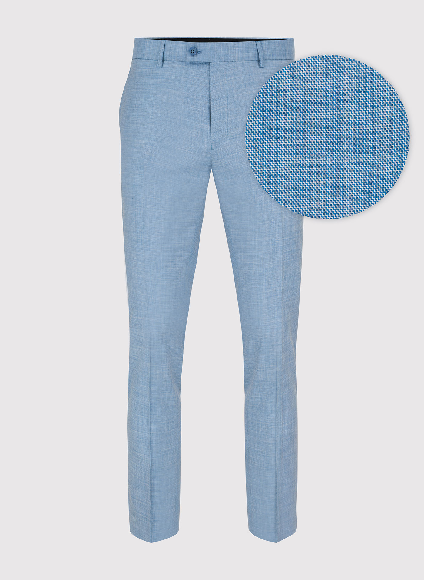 PAKO LORENTE – Niebieskie męskie spodnie garniturowe