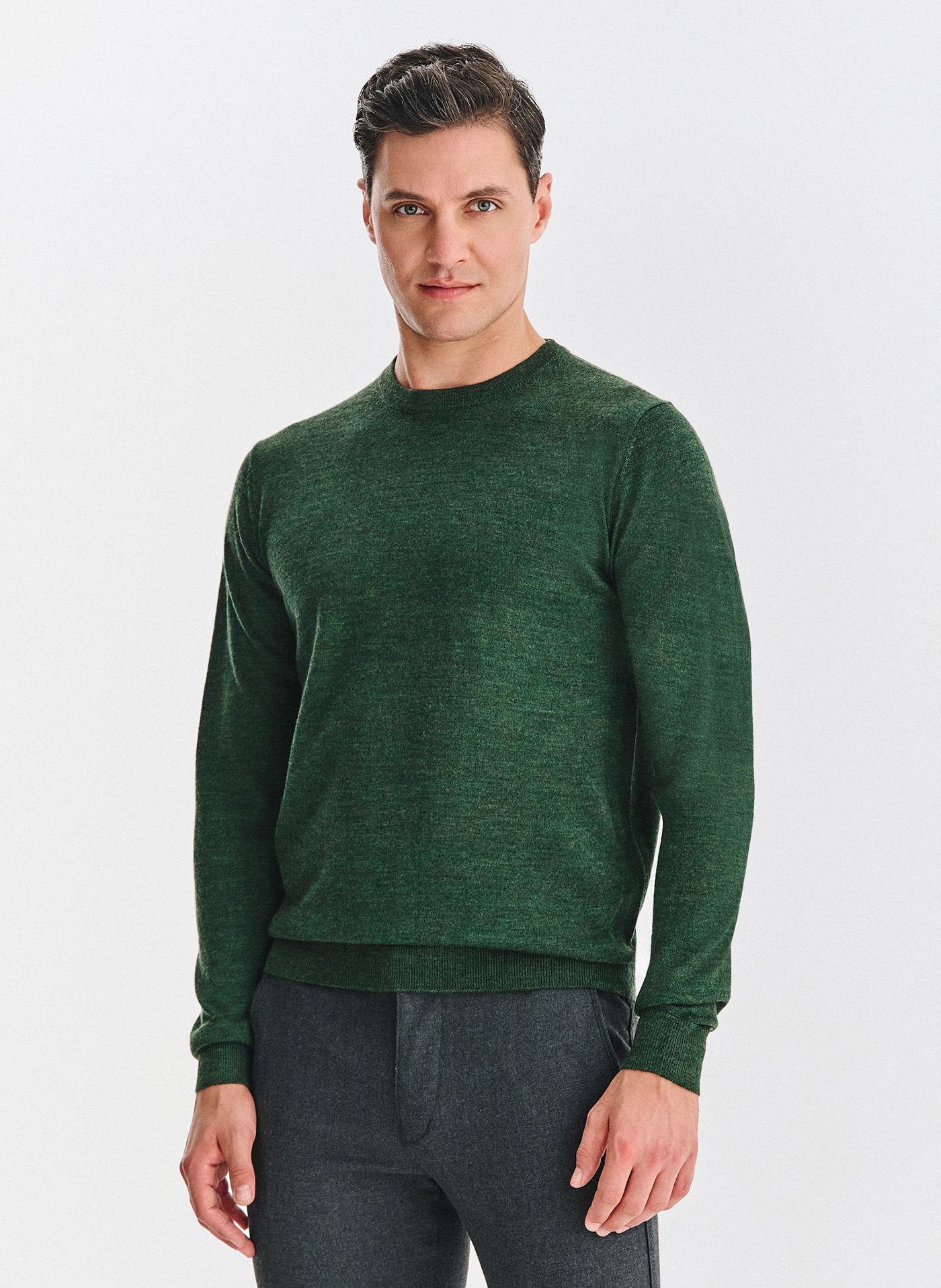 PAKO LORENTE – Zielony sweter męski z wełną