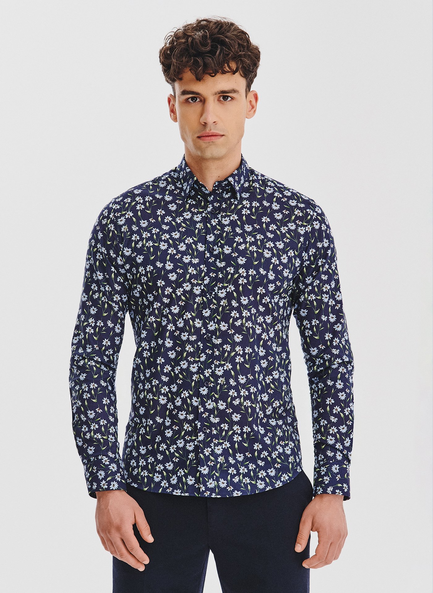 PAKO LORENTE - Bawełniana koszula w kwiaty