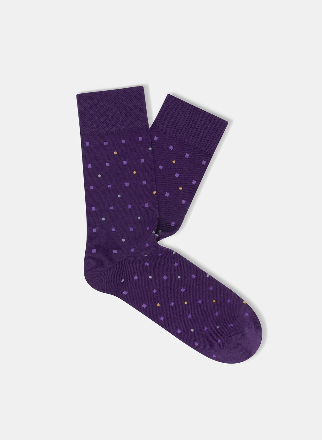 Fioletowe skarpetki w kwadraty P000B-SX-513-F