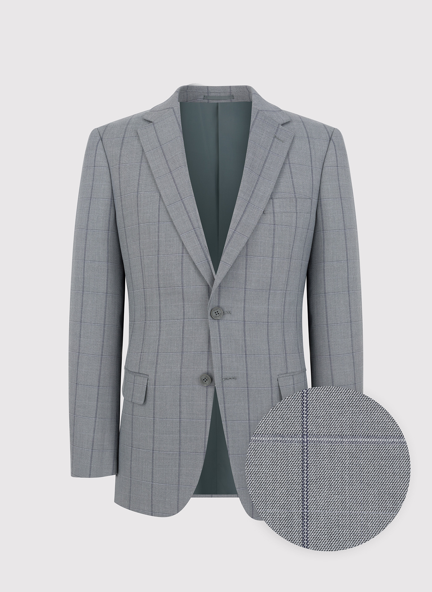 PAKO LORENTE – Szara marynarka garniturowa w kratę Windowpane
