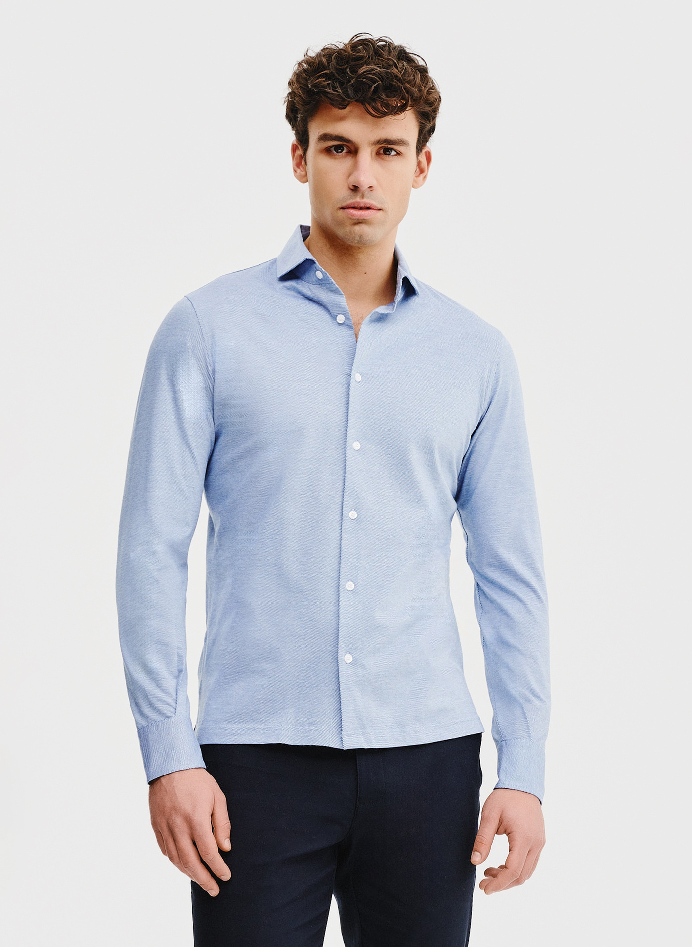 PAKO LORENTE – Bawełniana koszula męska w kolorze niebieskim