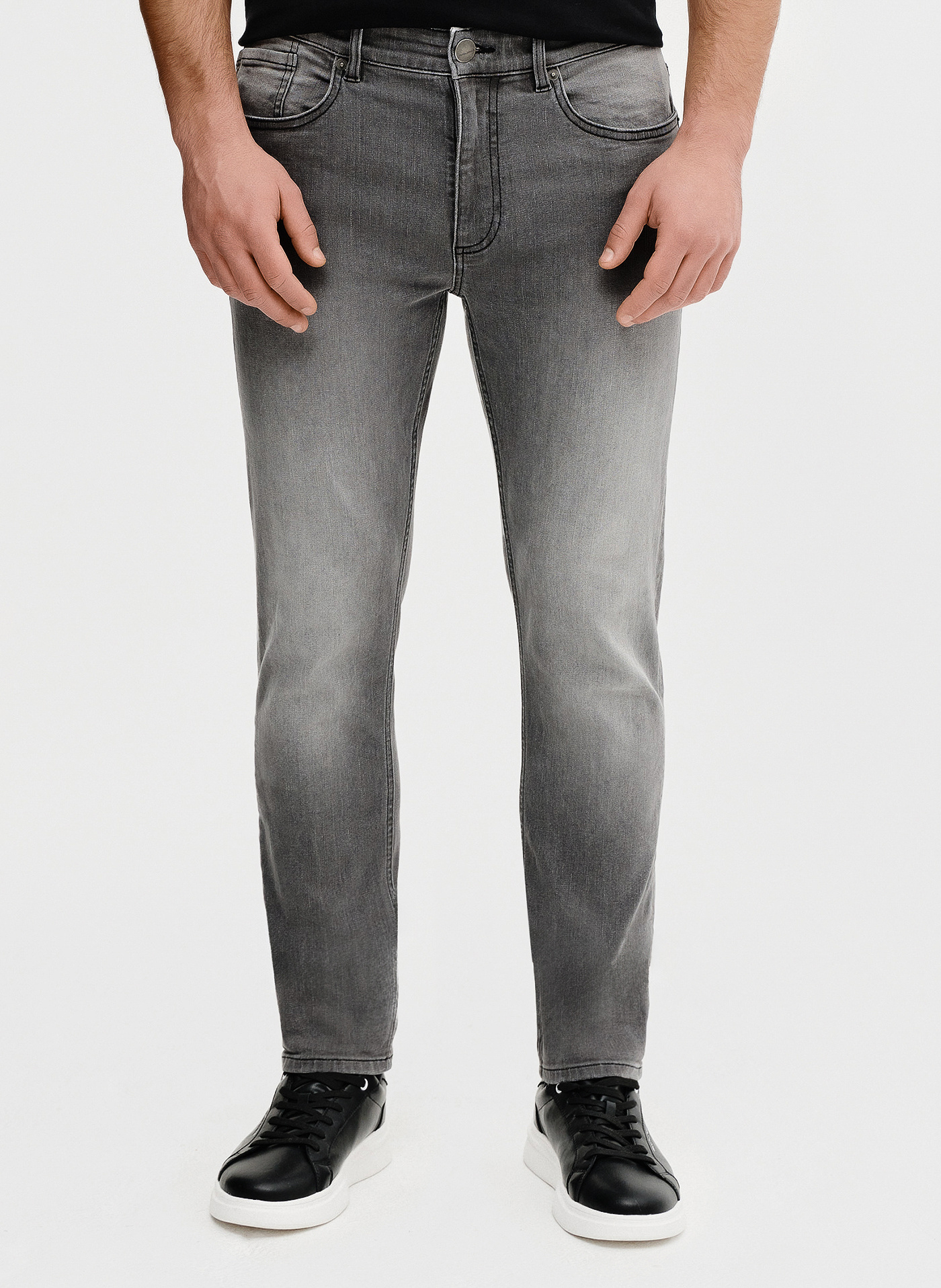 PAKO LORENTE - Szare jeansowe spodnie męskie