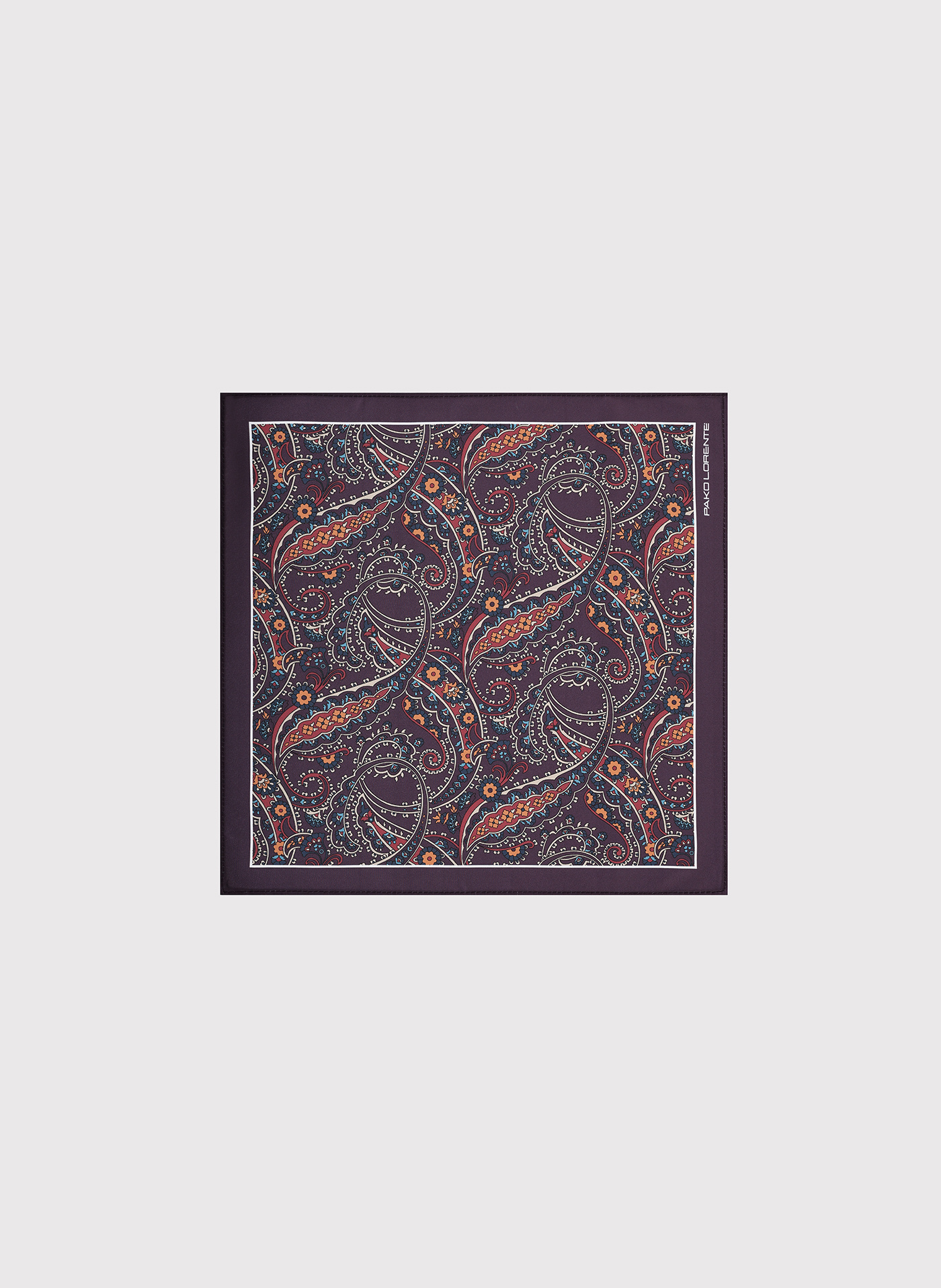 PAKO LORENTE - Fioletowa poszetka męska paisley