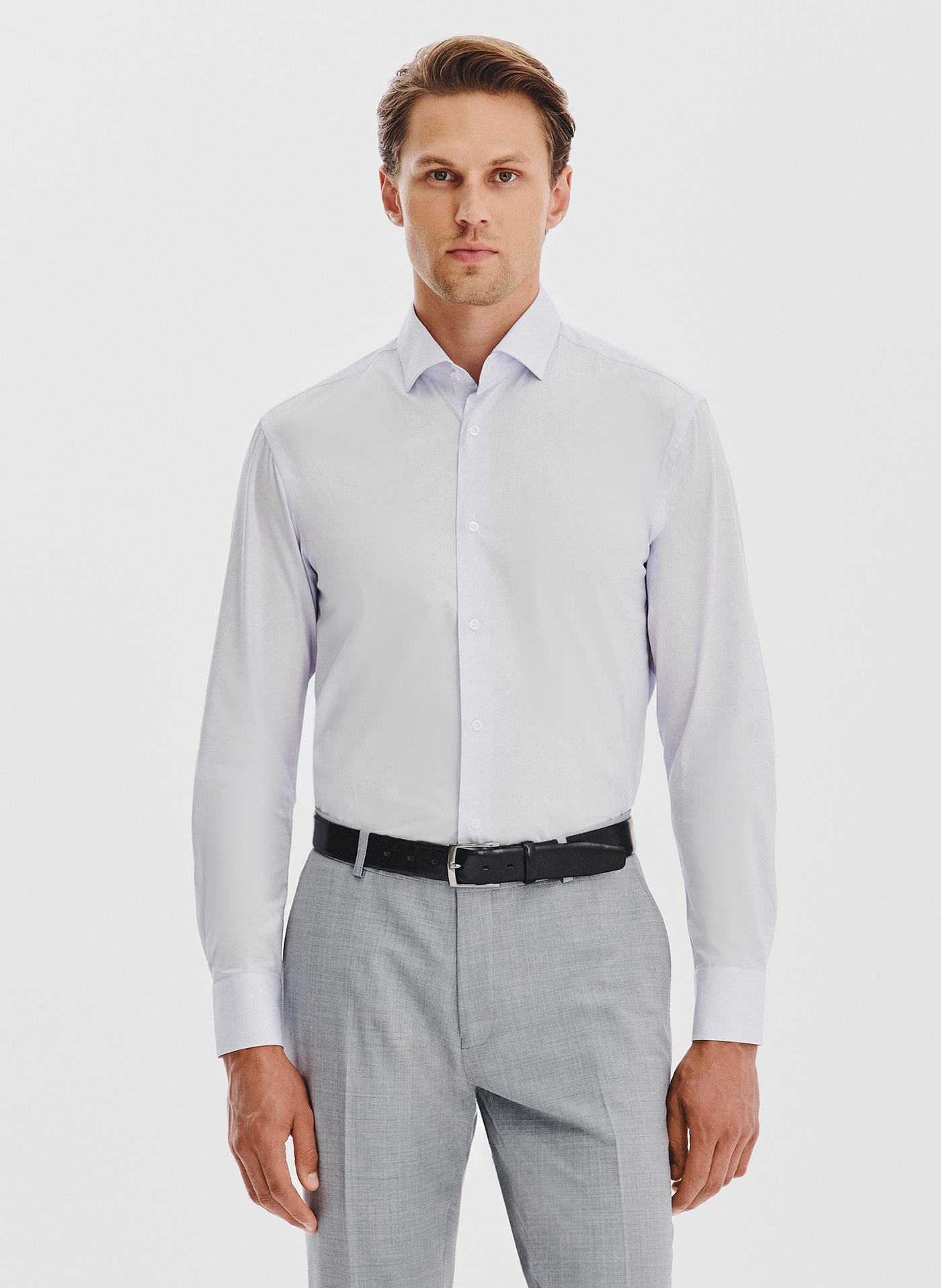 PAKO LORENTE - Błękitna koszula męska z kontrastowym wykończeniem