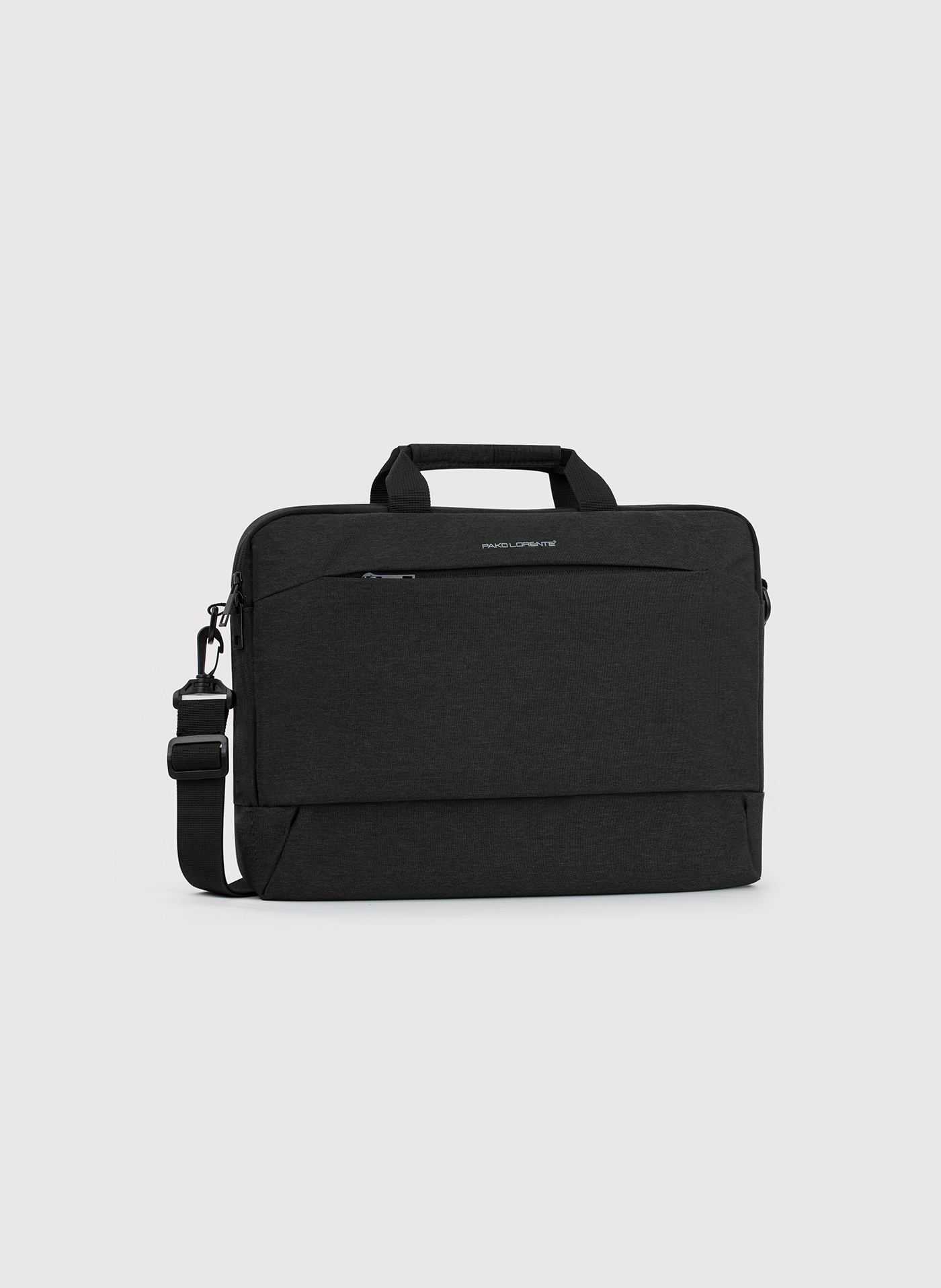 PAKO LORENTE – Czarna aktówka męska z tkaniny