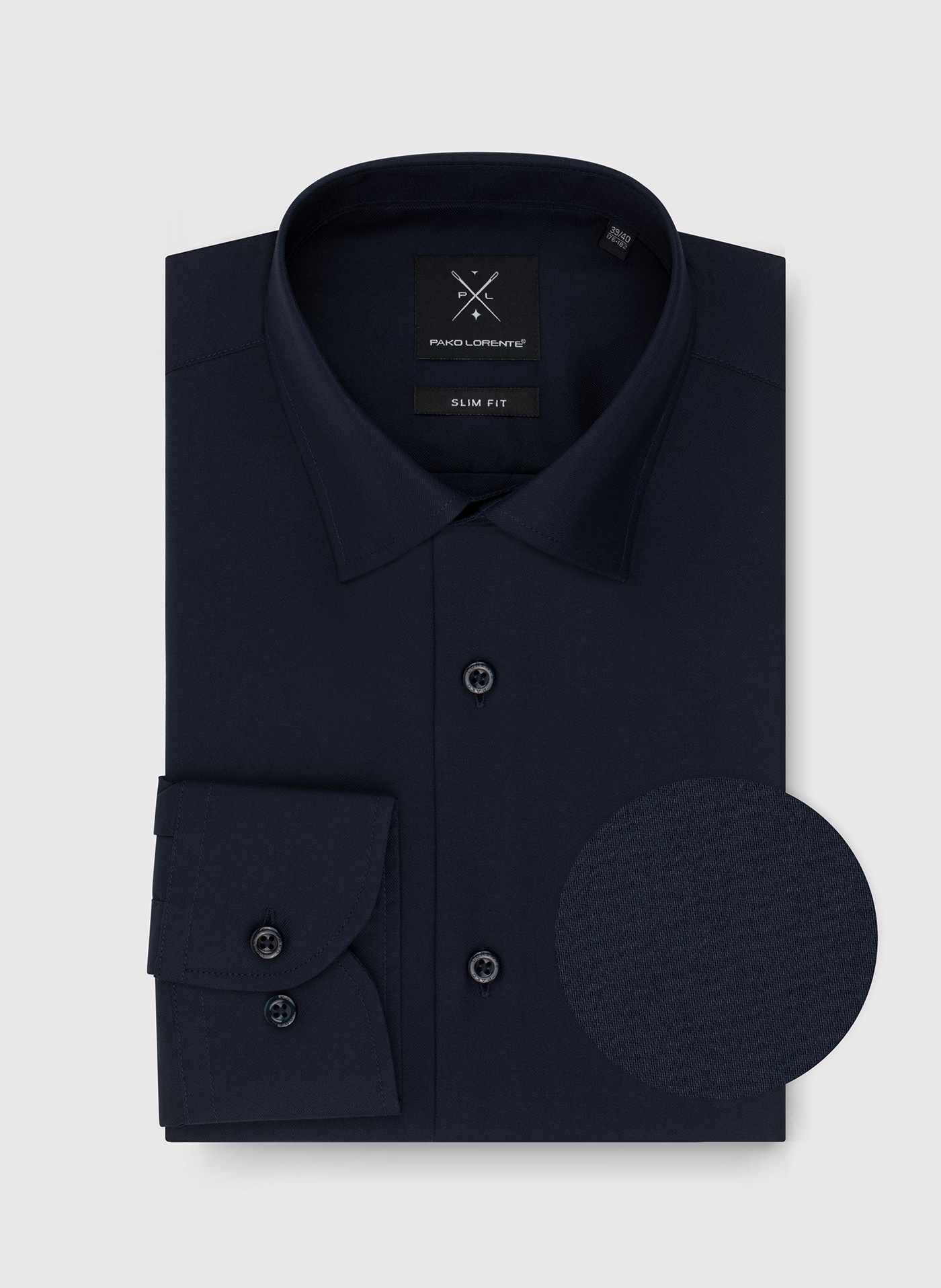 PAKO LORENTE – Granatowa koszula bawełniana
