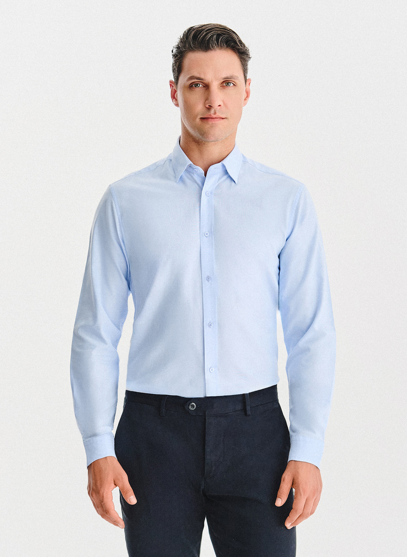 PAKO LORENTE - Niebieska bawełniana koszula