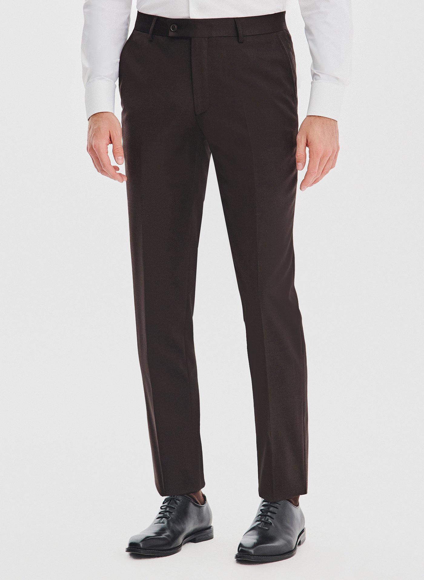 PAKO LORENTE – Brązowe spodnie garniturowe