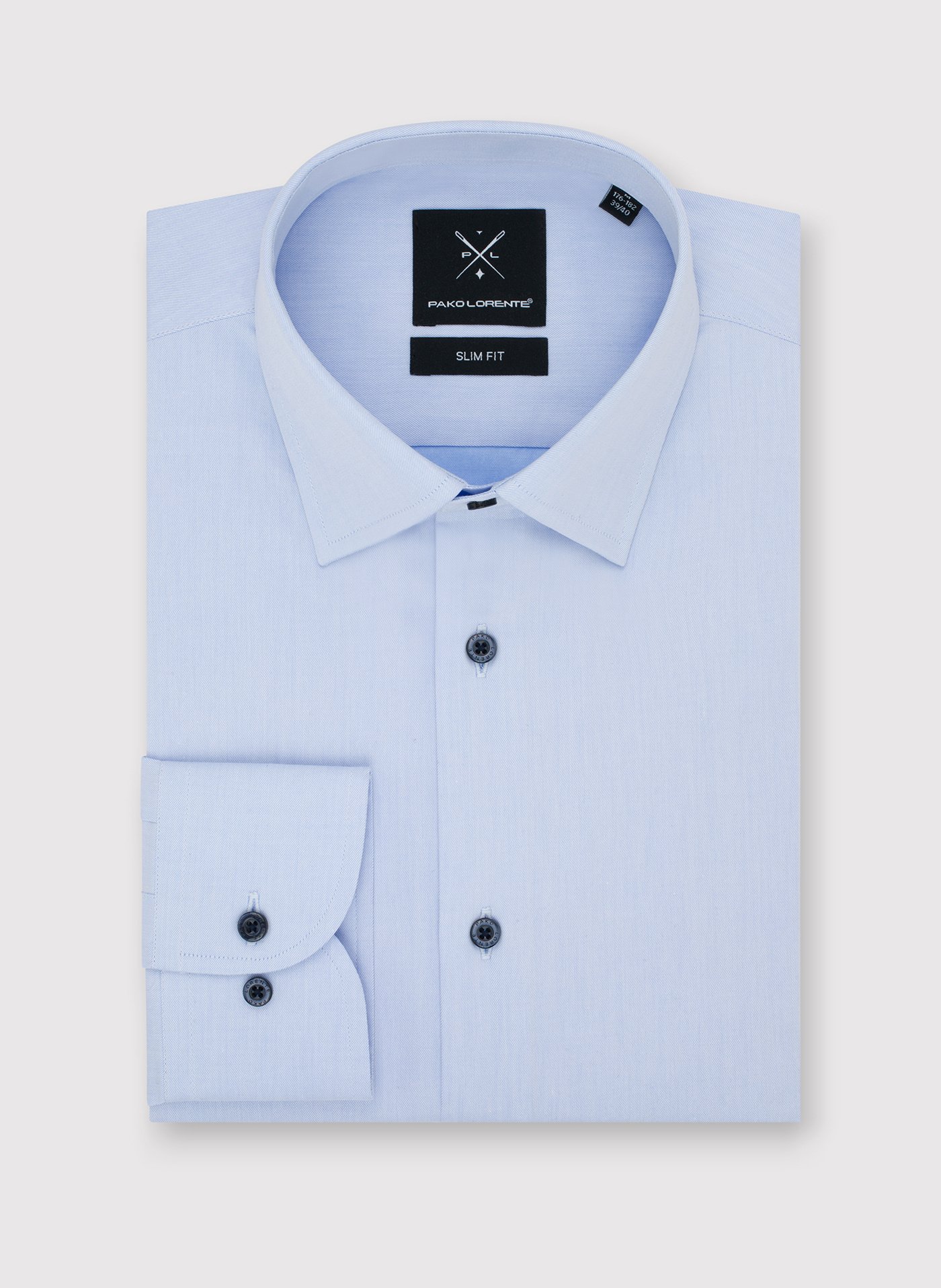PAKO LORENTE – Gładka bawełniana koszula męska długi rękaw