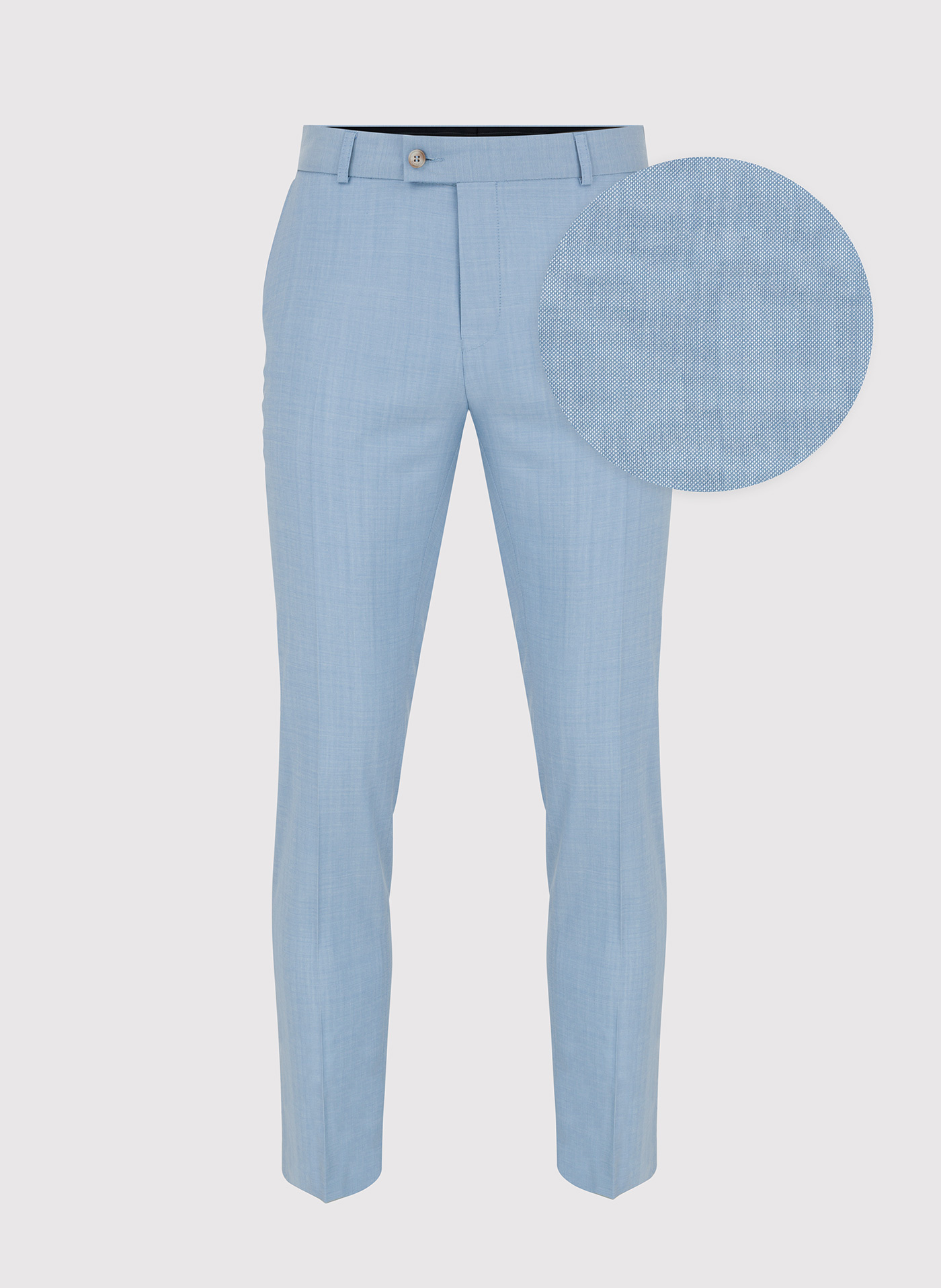 PAKO LORENTE – Błękitne męskie spodnie garniturowe