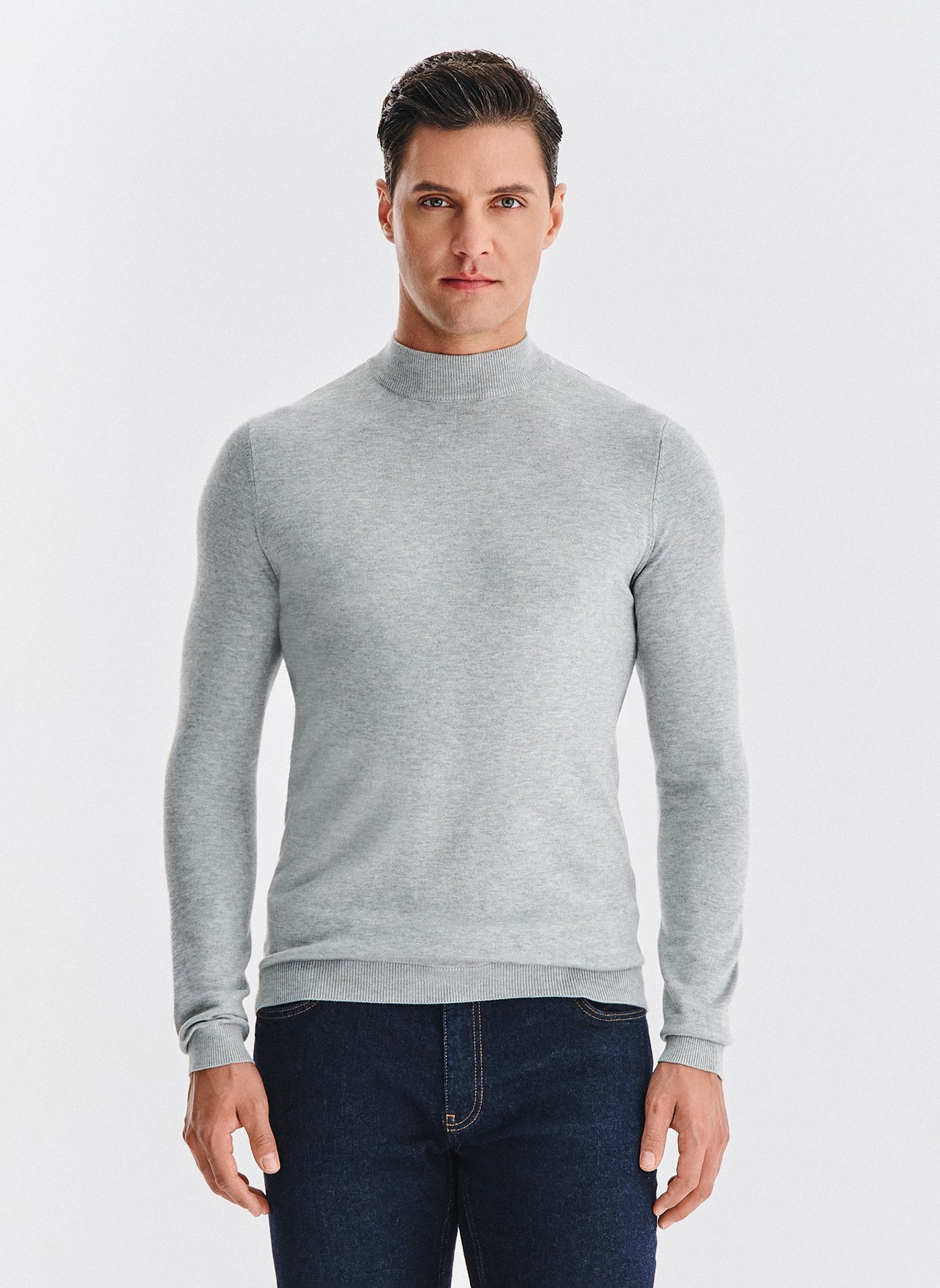 PAKO LORENTE – Szary półgolf męski